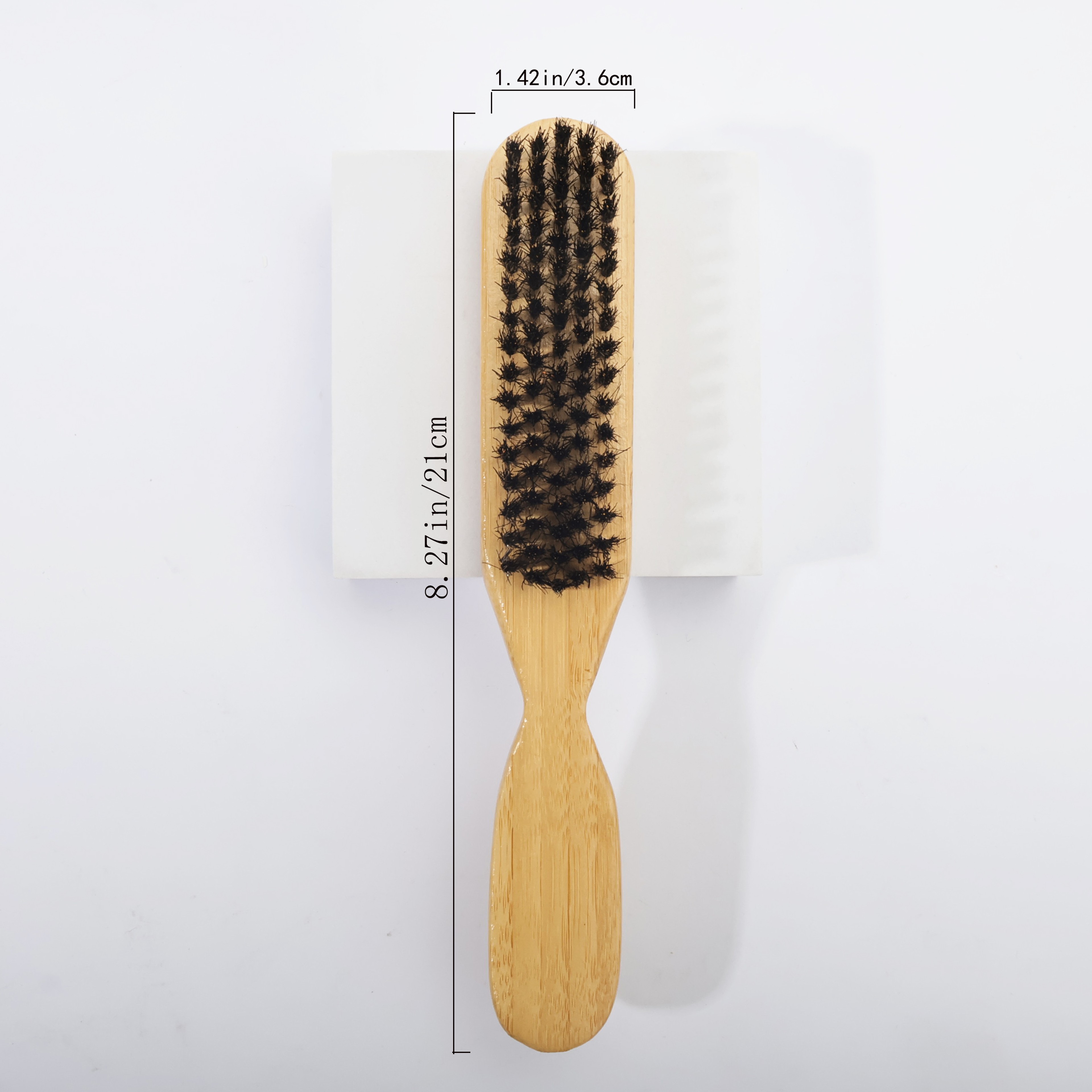 Boar Bristle Slick Back Hair Brush For Sleek Ponytail Bun Flyaway Control 5