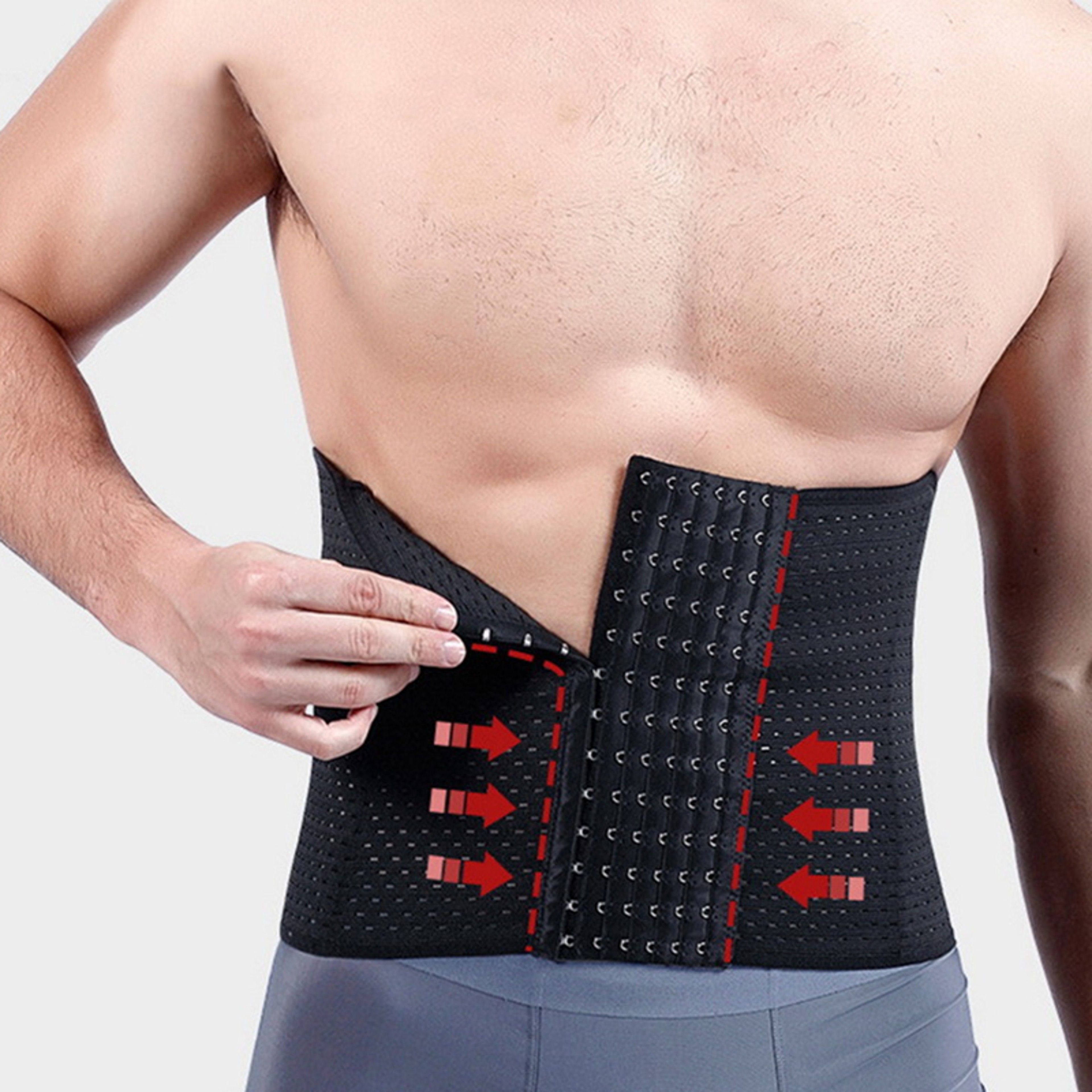 Men Waist Trainer Body Shaper Tummy Control Compression Belt 4