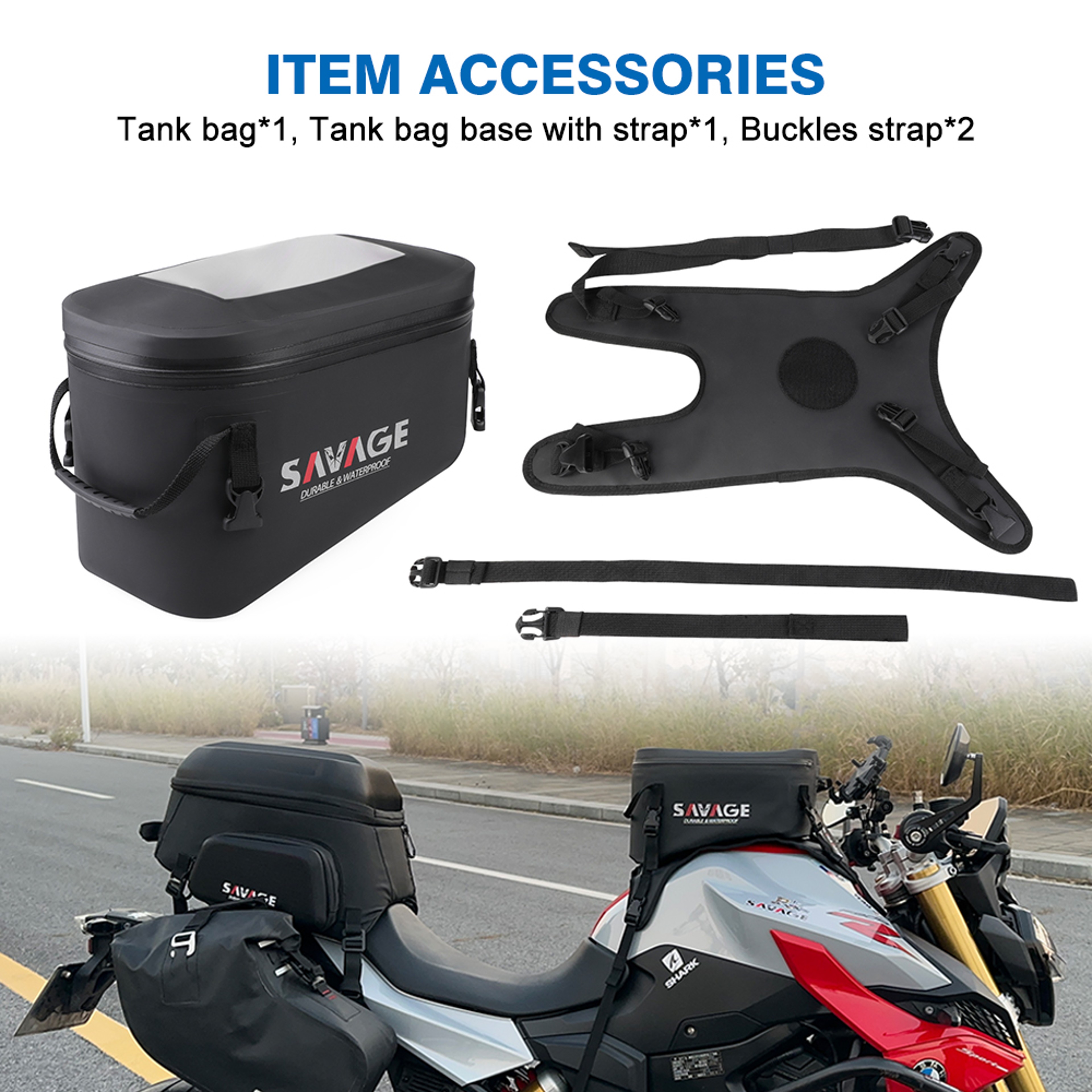 BMW Tank Bag Quick Release Waterproof Motorcycle Luggage 6