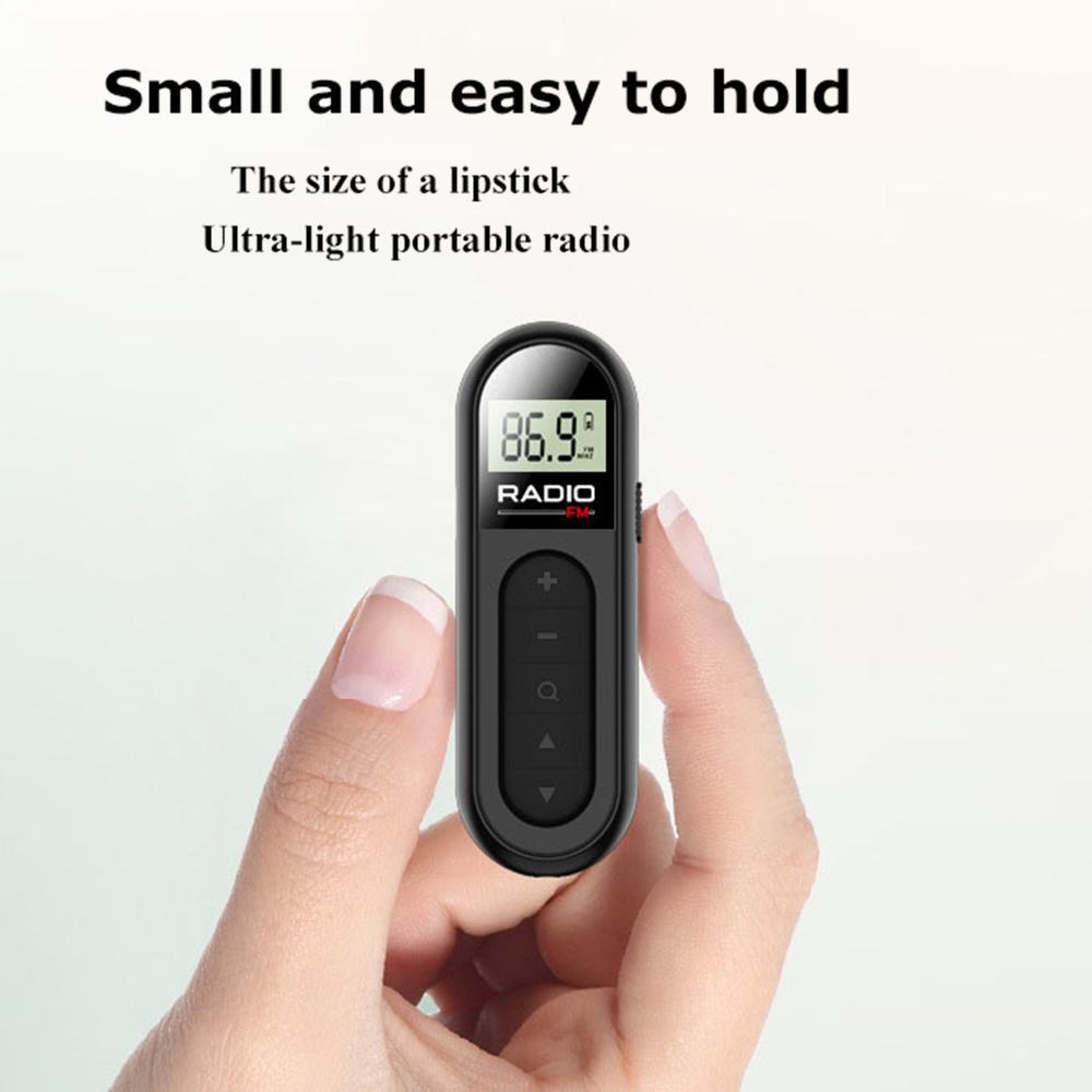 Mini Pocket Rechargeable FM Radio With Backlit LCD Display And 35mm Headphone Jack 4