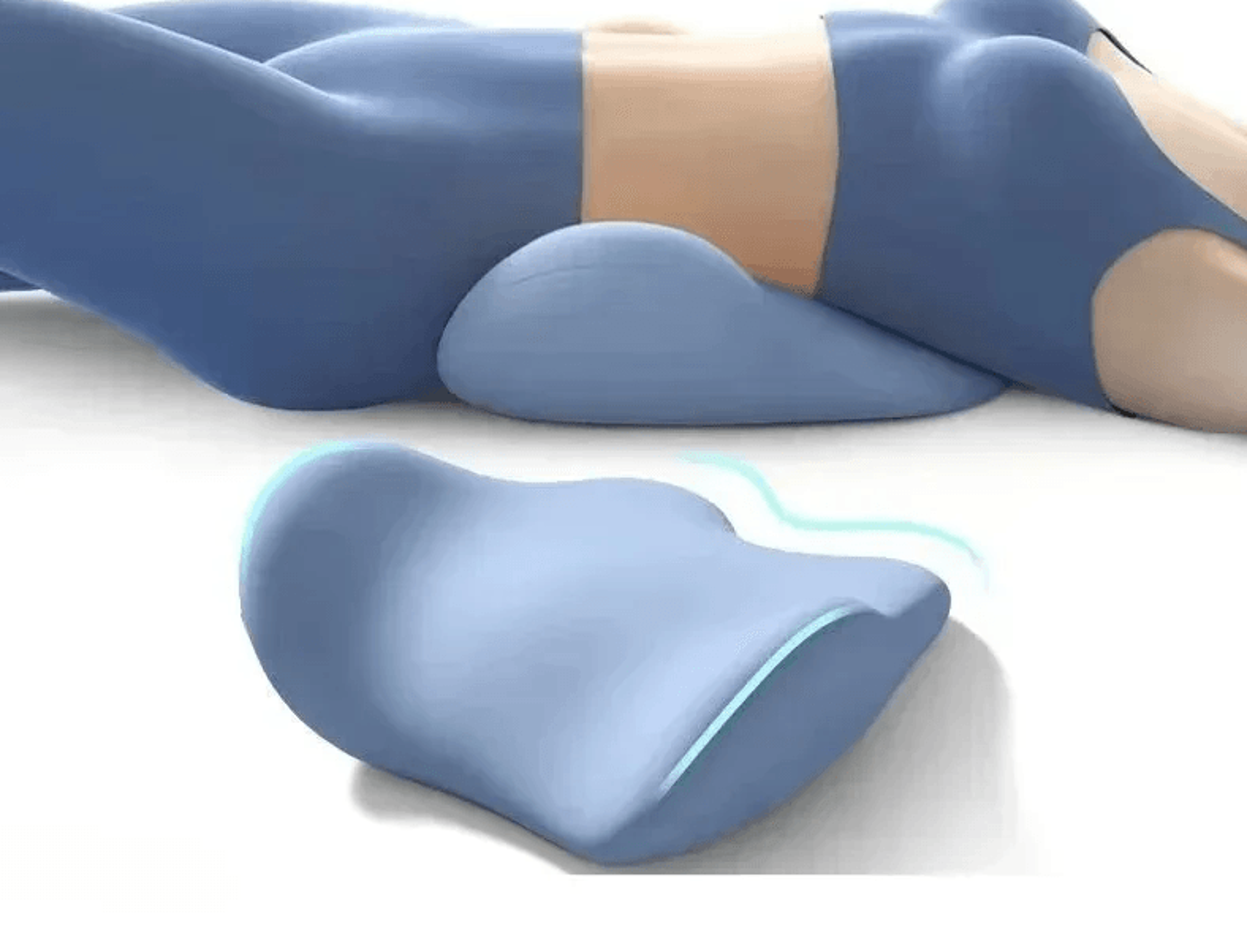 Ergonomic Memory Foam Lumbar Support Pillow For Bed Sleep Comfort 0