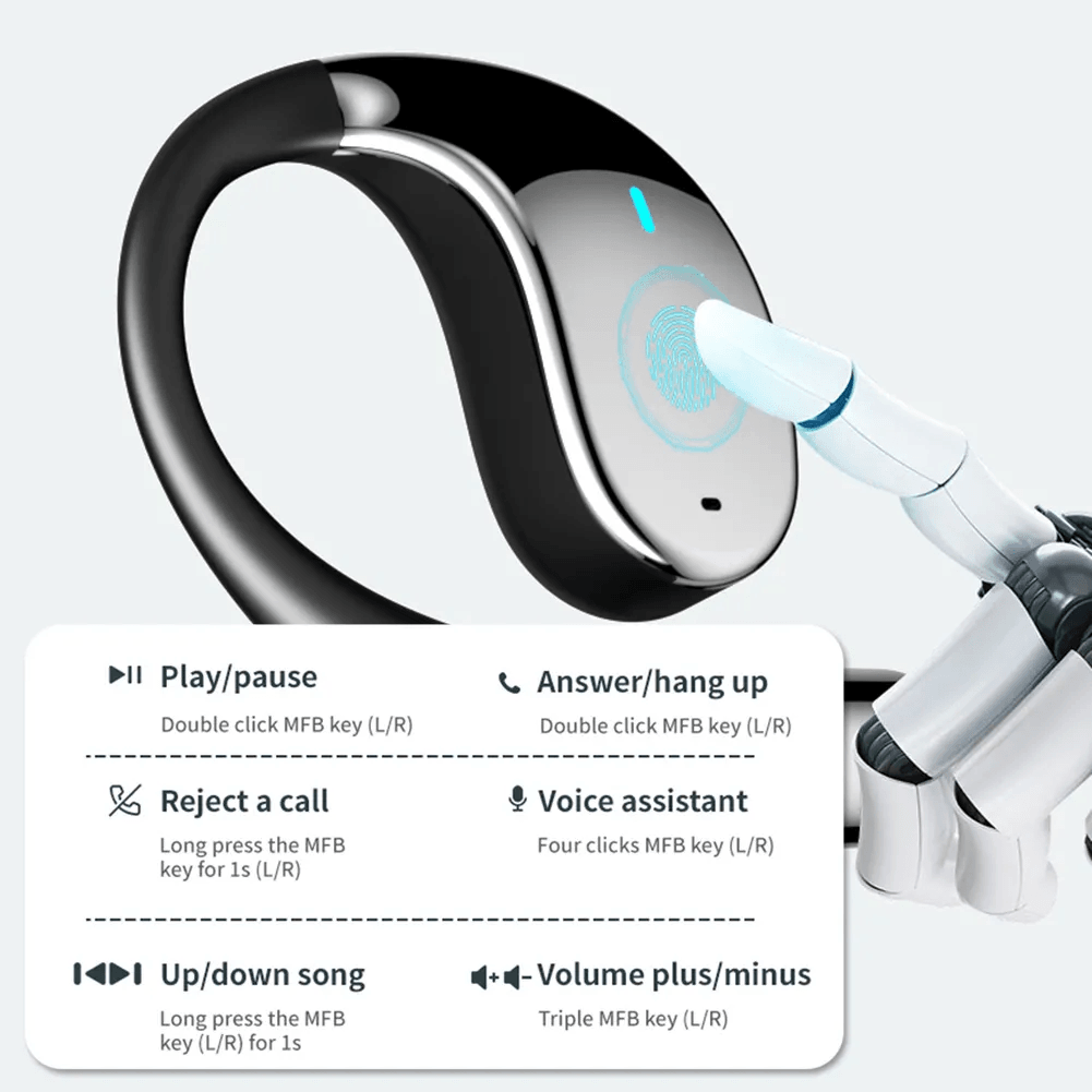 Language AI Translator Earbuds Wireless Bluetooth Real Time Translation Headphones 3