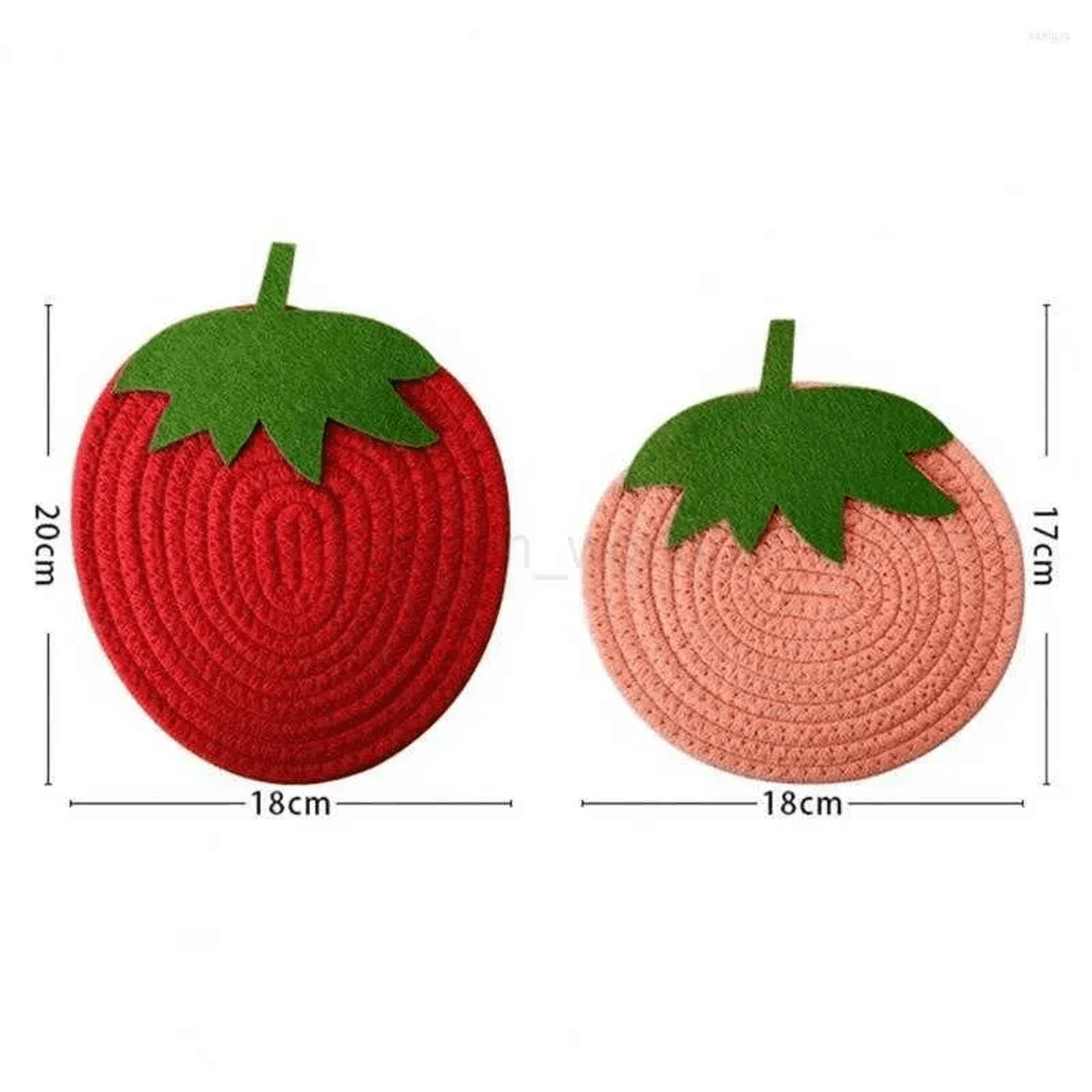 Fruit Shape Cotton Rope Coasters Absorbent Tea Cup Mats 1