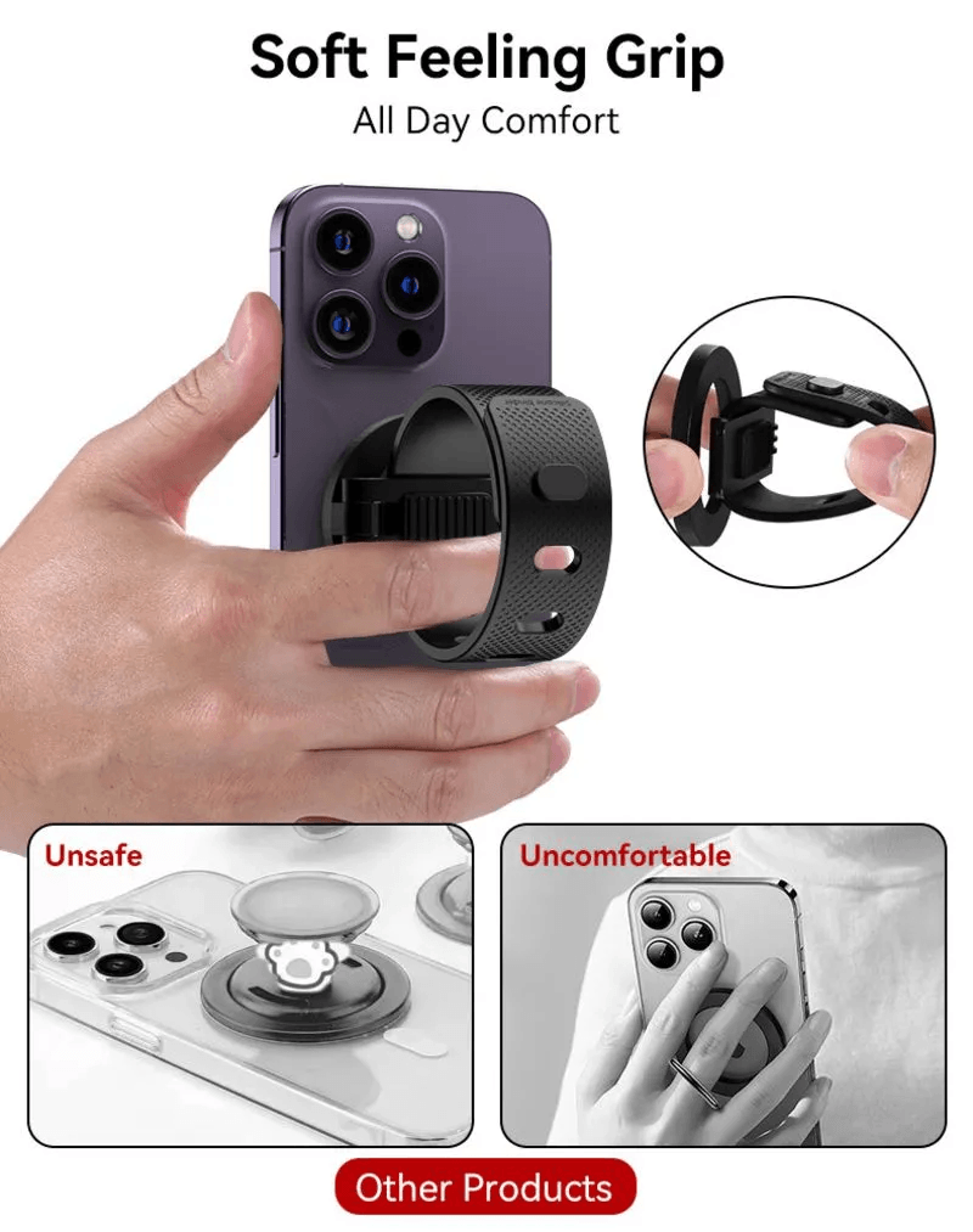 Magnetic Phone Holder For Gym Stroller And Bike Adjustable Universal Phone Mount 1