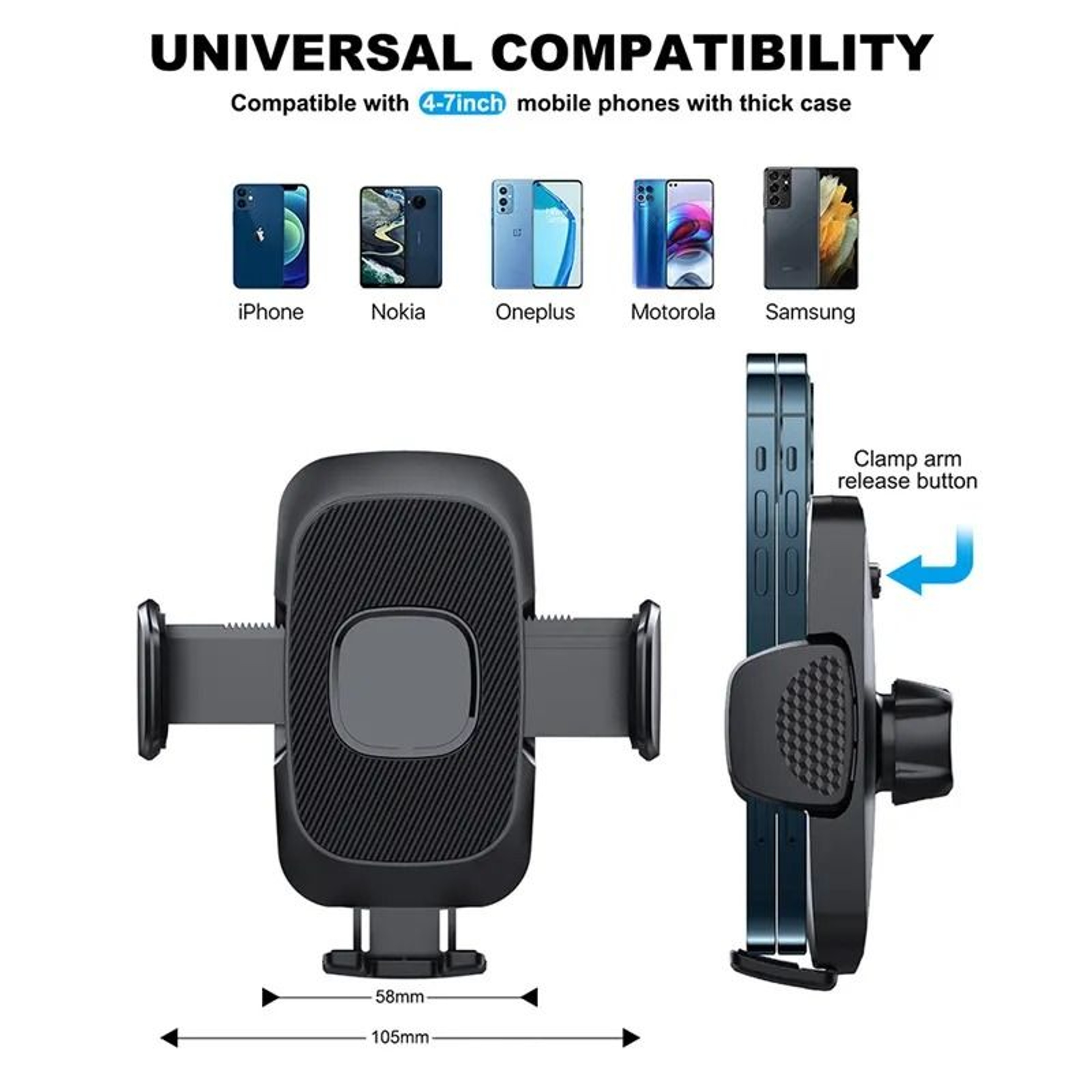 Gravity Car Phone Holder Hands Free Mount 2