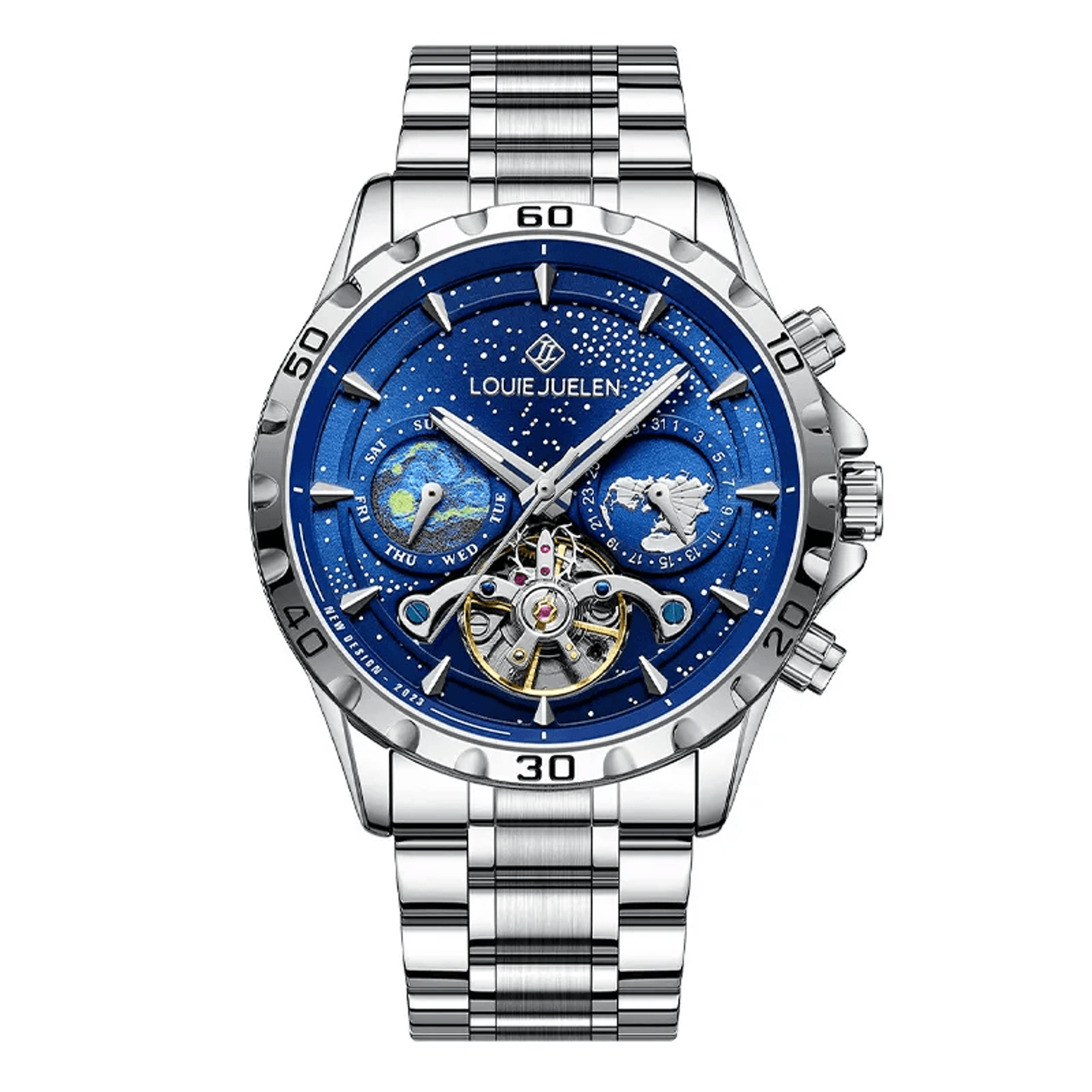 Star Sea Luminous Automatic Mechanical Watch For Men Waterproof Luxury Wristwatch 0