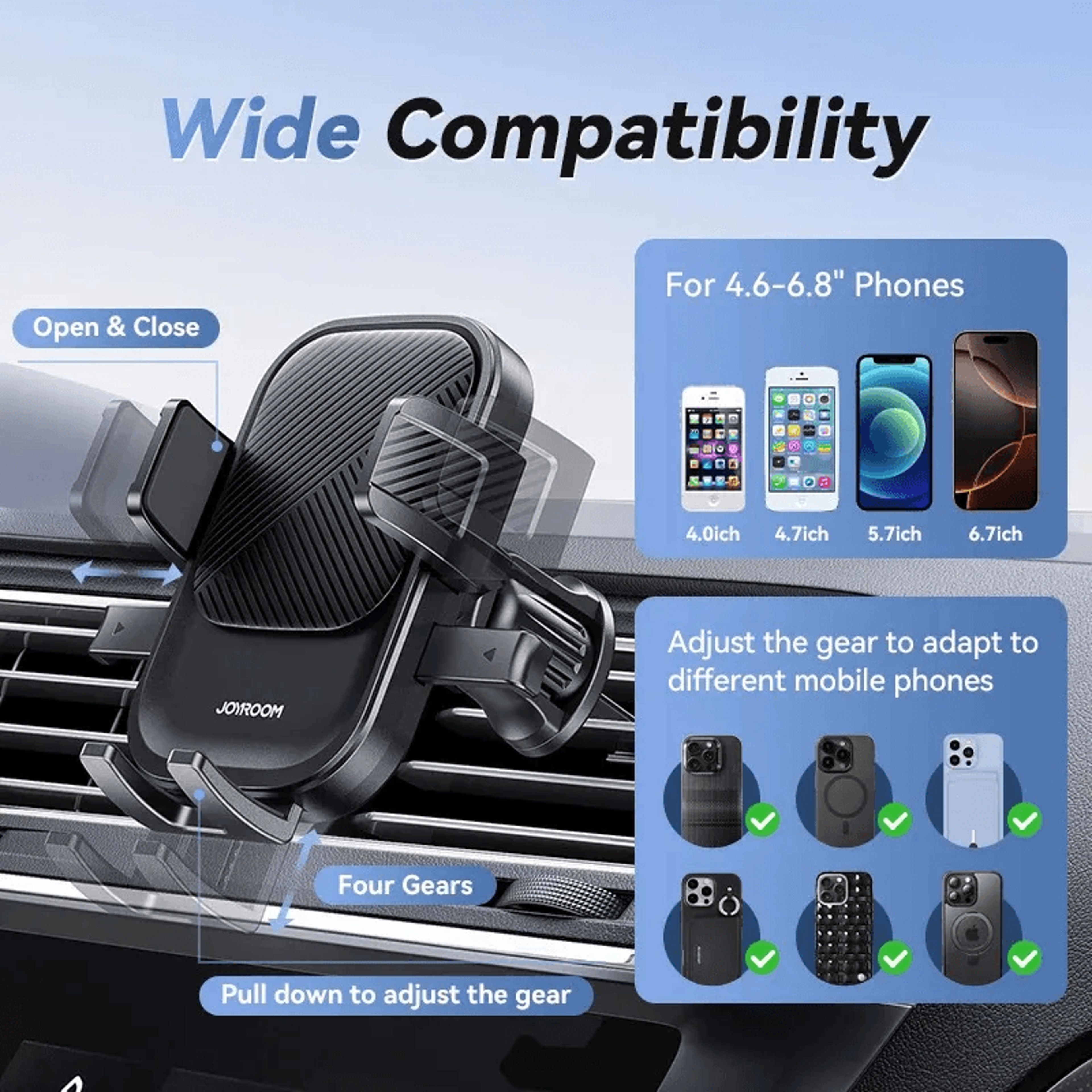 Universal Degree Car Phone Holder Air Vent Mount Hands Free 2
