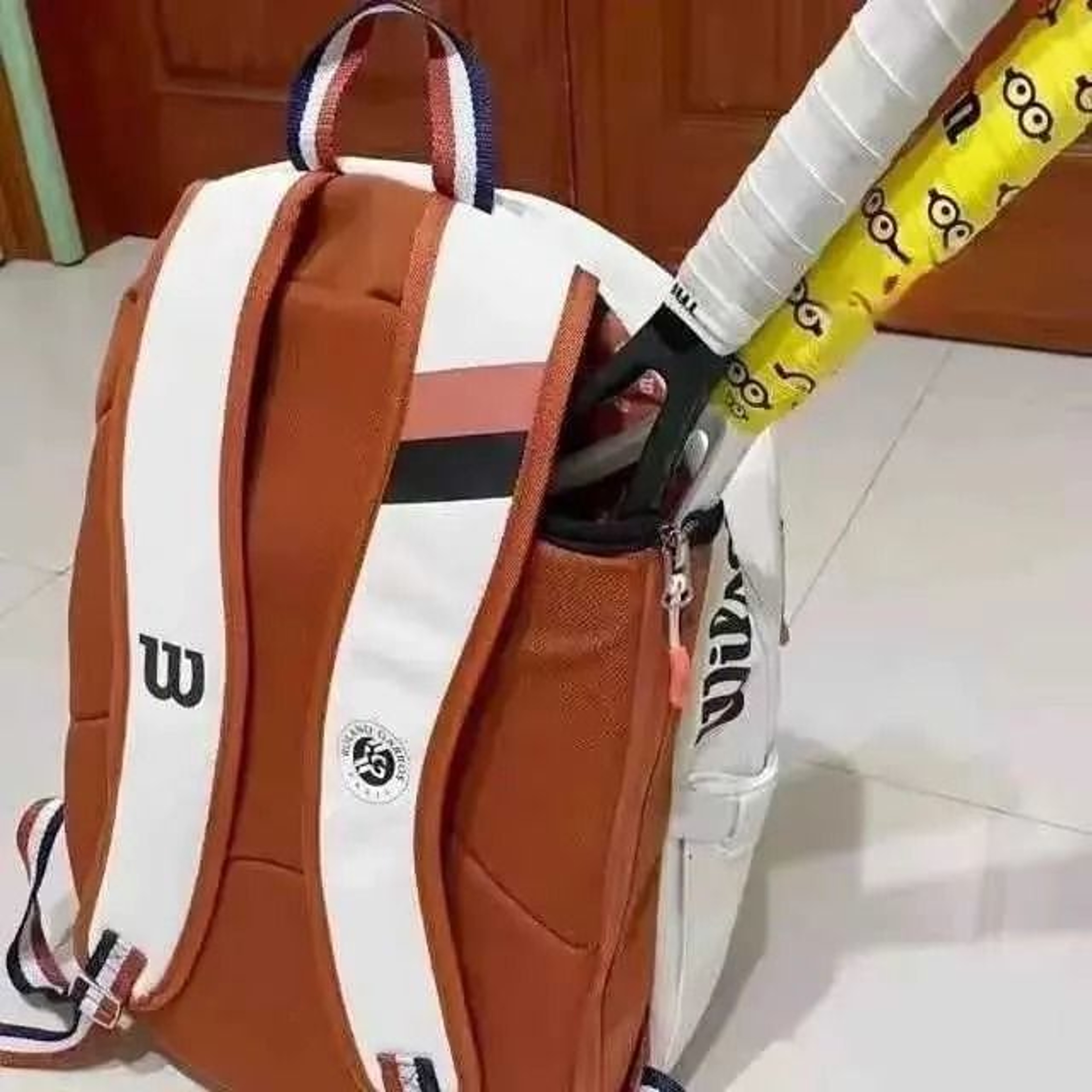 Racket Tennis Backpack French Open Court Bag 1