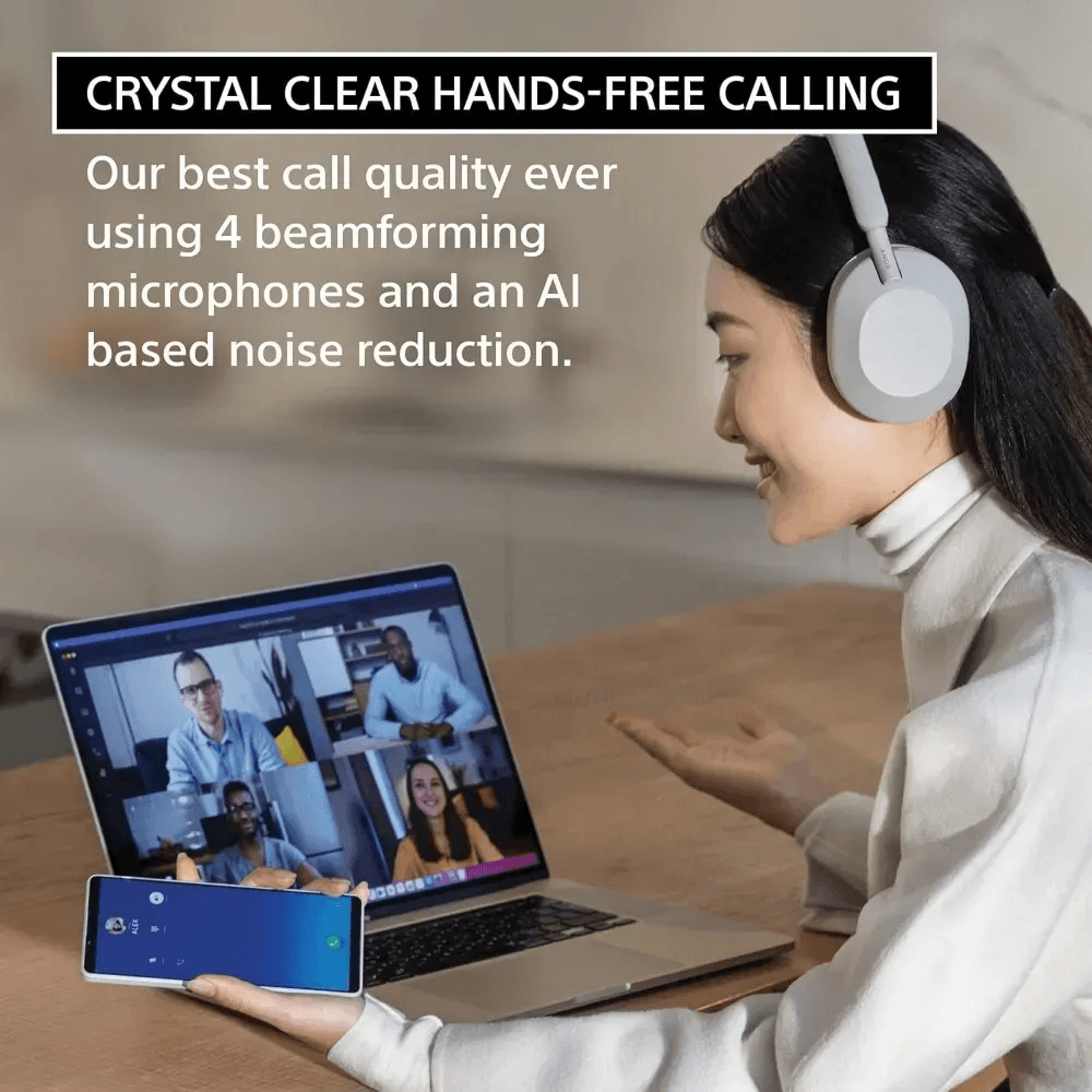Wireless Noise Cancelling Over Ear Bluetooth Headphones 5