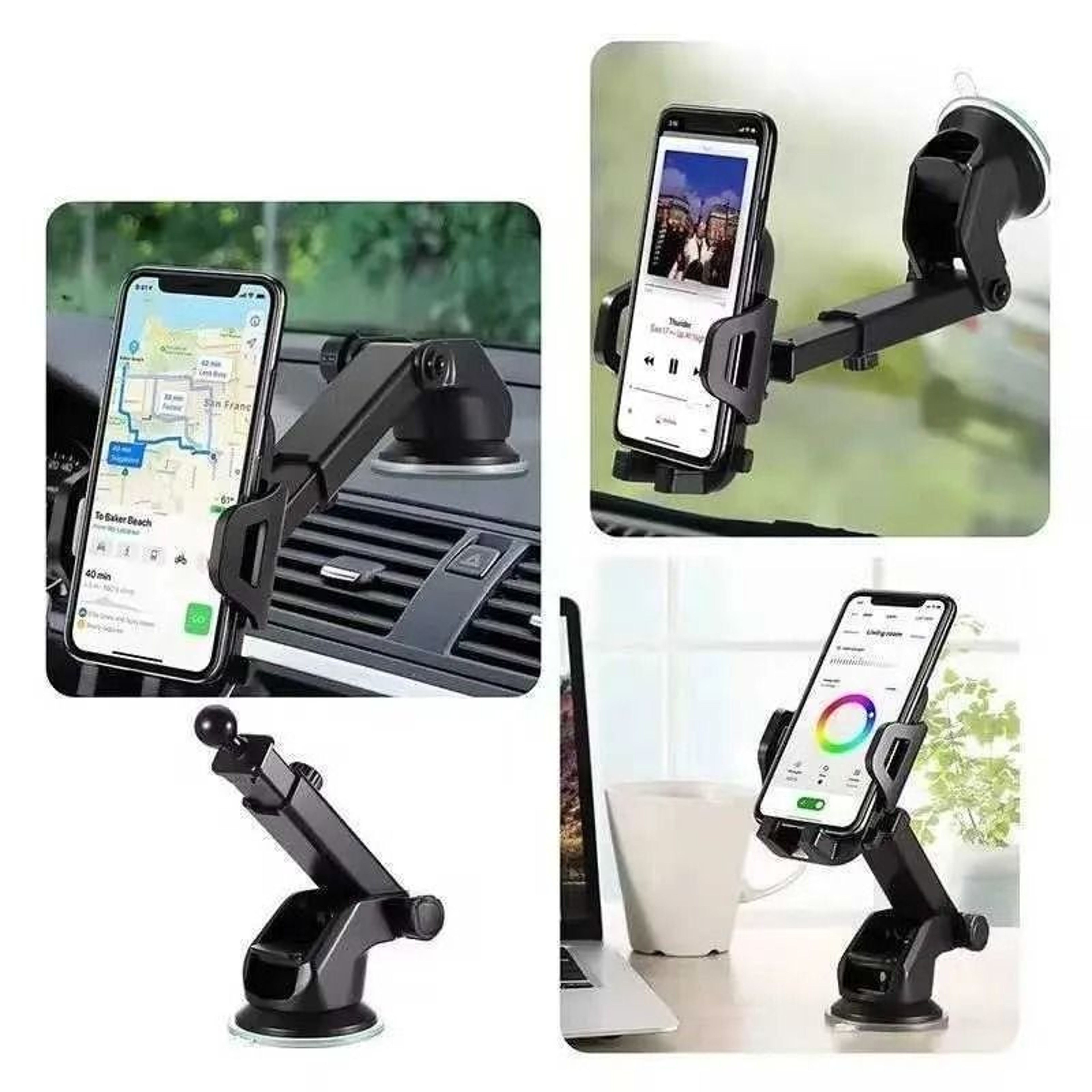 Universal Suction Cup Car Phone Holder With Rotation 2