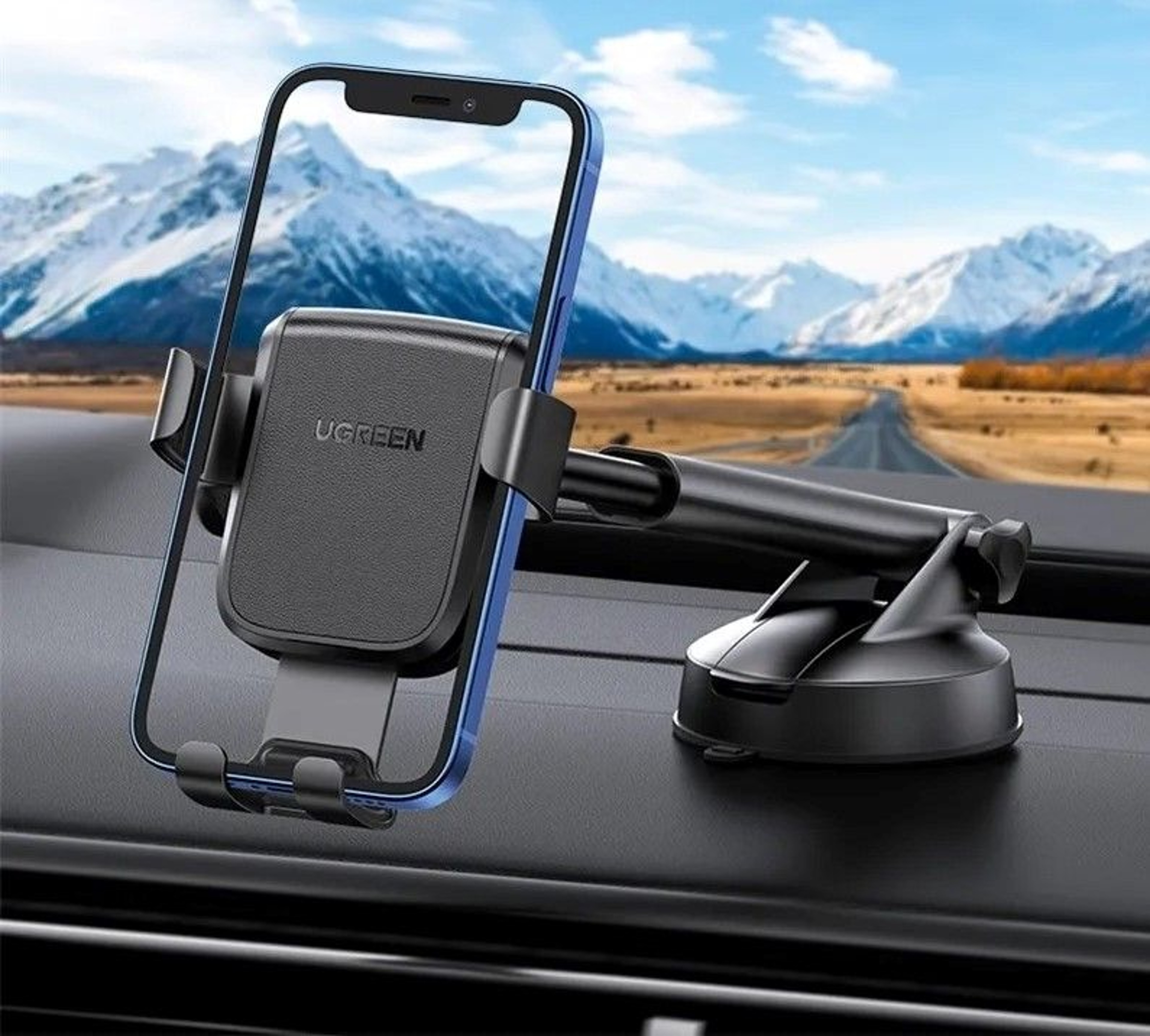 Gravity Car Phone Holder For IPhone Pro Max Rotating Mount 0