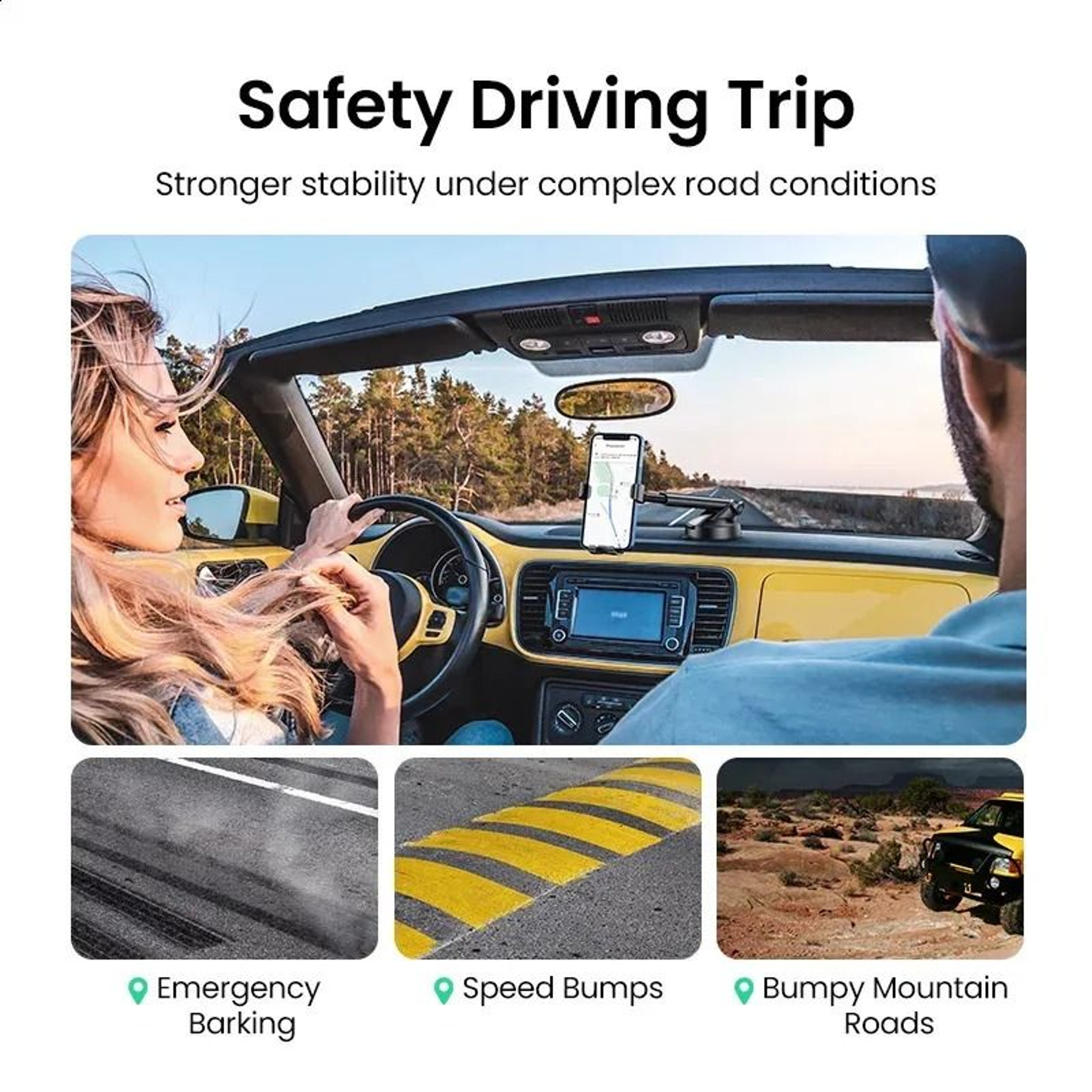Gravity Car Phone Holder For IPhone Pro Max Rotating Mount 4