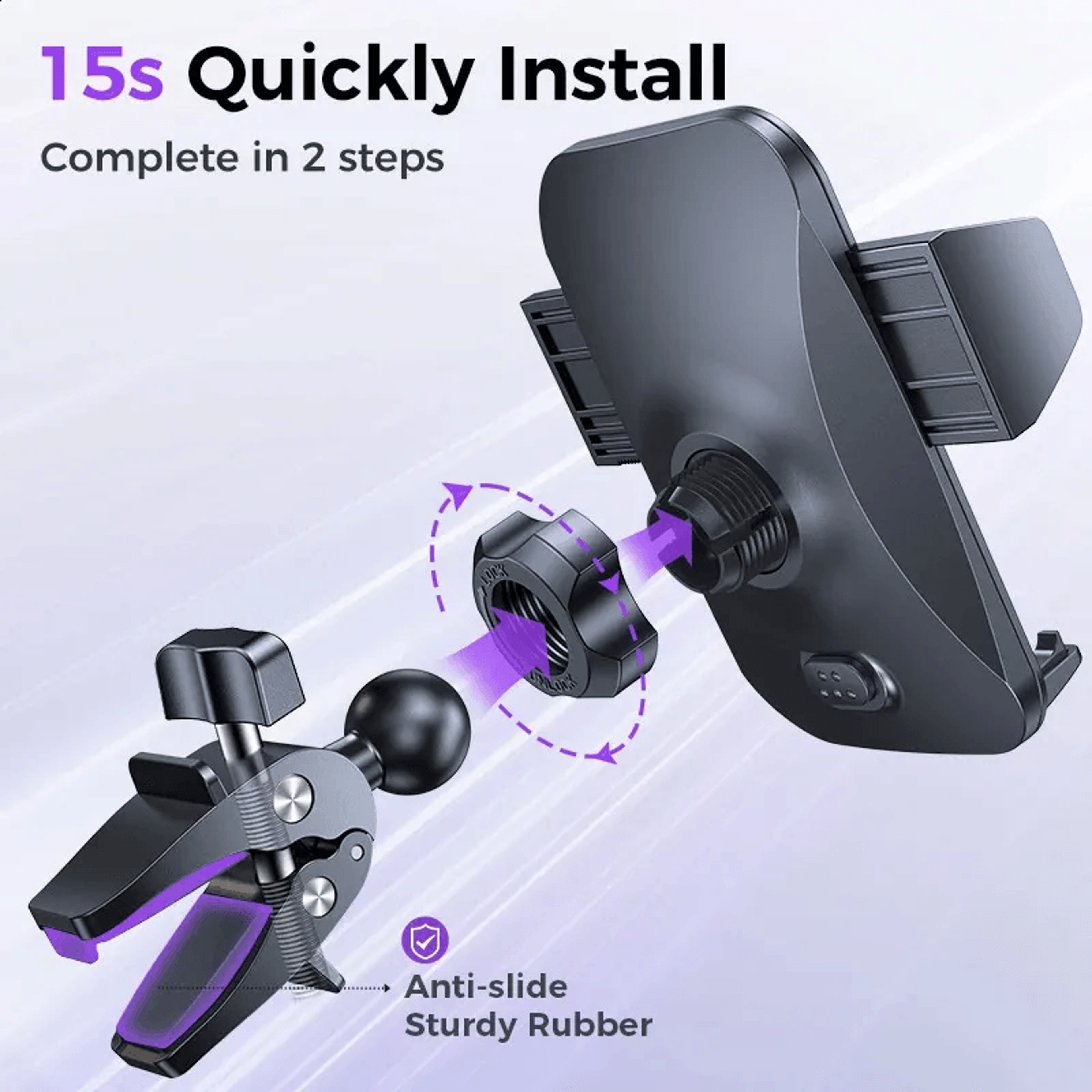 Car Phone Holder Air Vent Mount For Big Phones Thick Cases 1