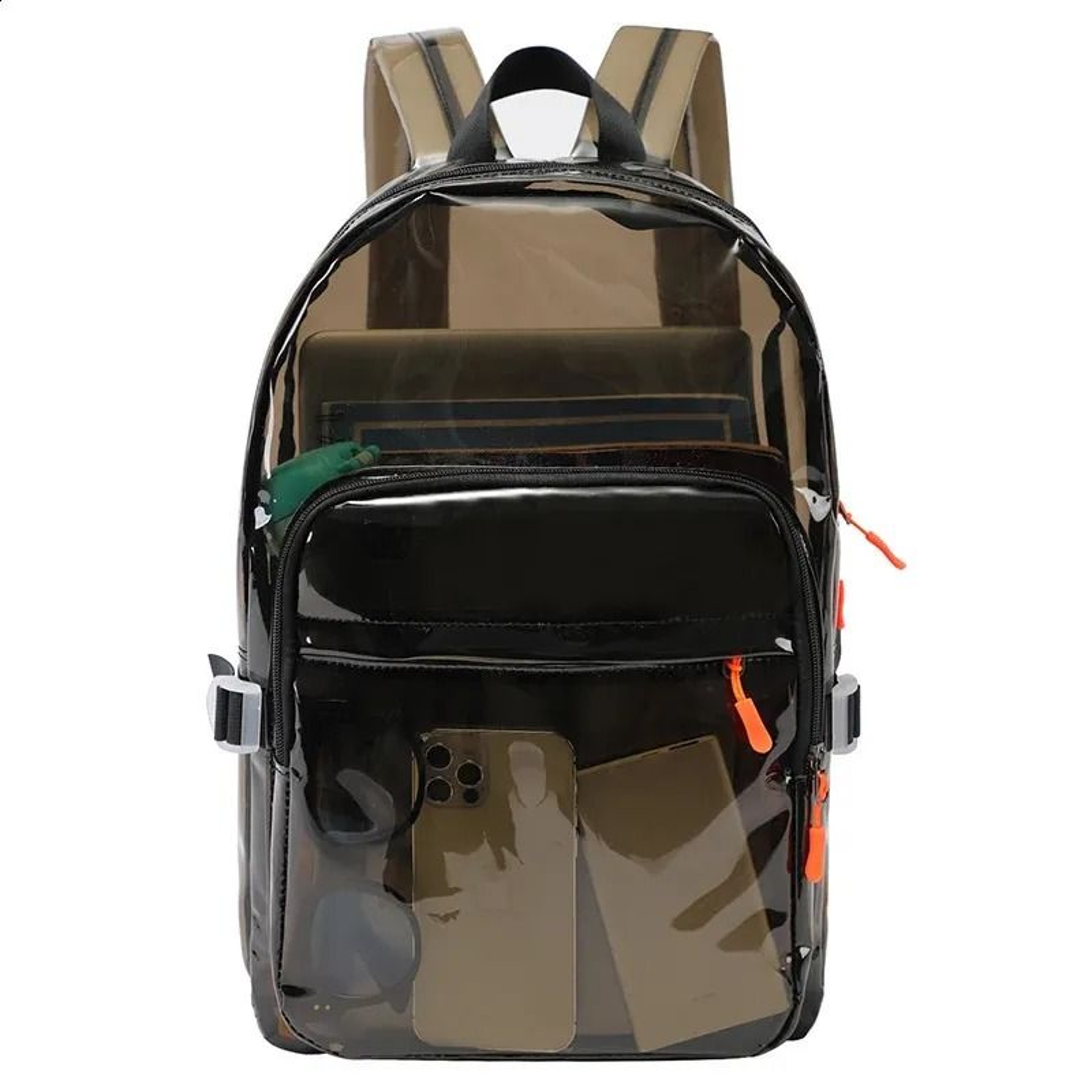 Transparent PVC Backpack Lightweight Waterproof Clear School Bookbag 0