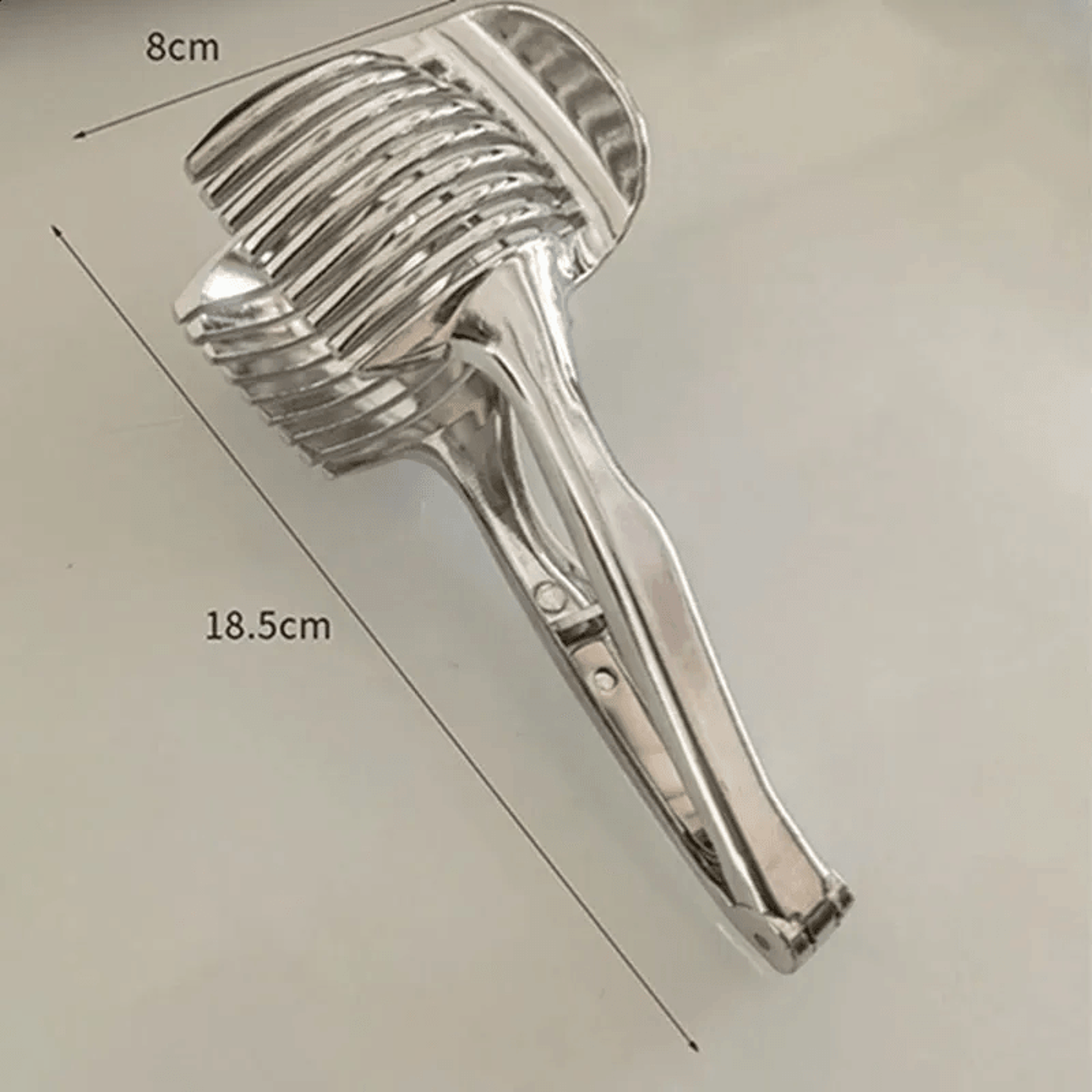 Stainless Steel Fruit Slicer Handheld Tomato Lemon Orange Cutter With Kitchen Clip 1