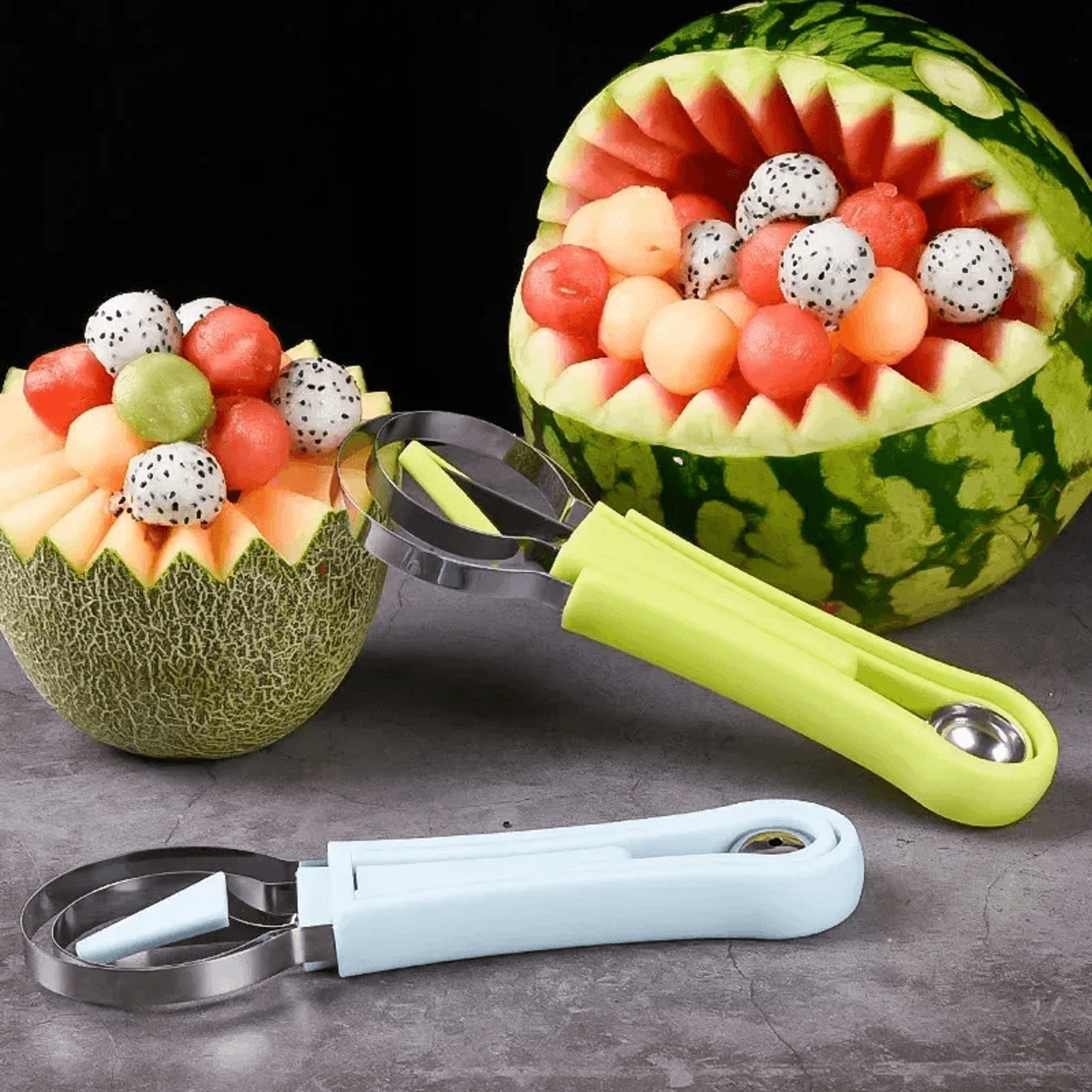 Watermelon Cutter Fruit Fork Slicer 0