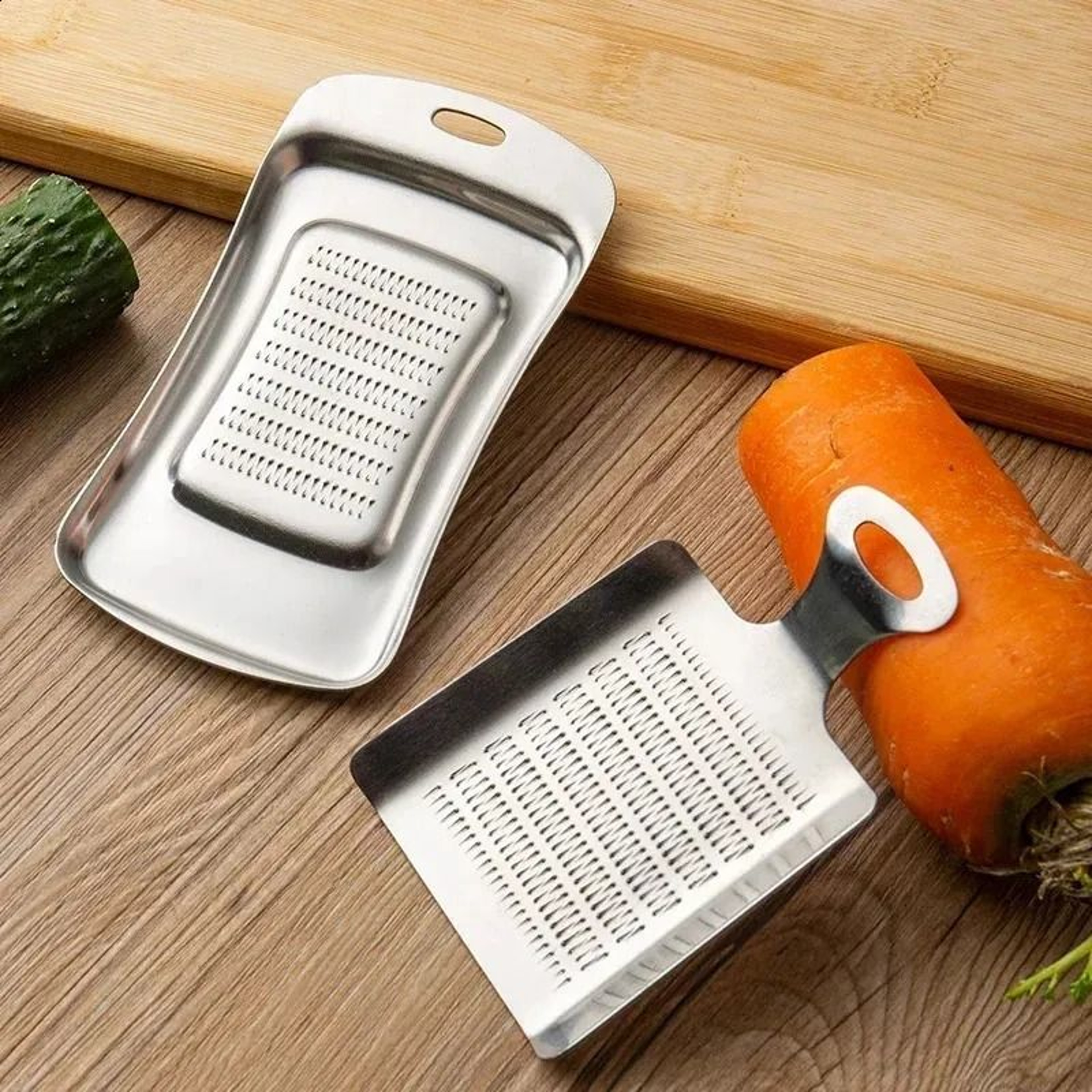 Stainless Steel Garlic Press Ginger Grater Kitchen Tool 3