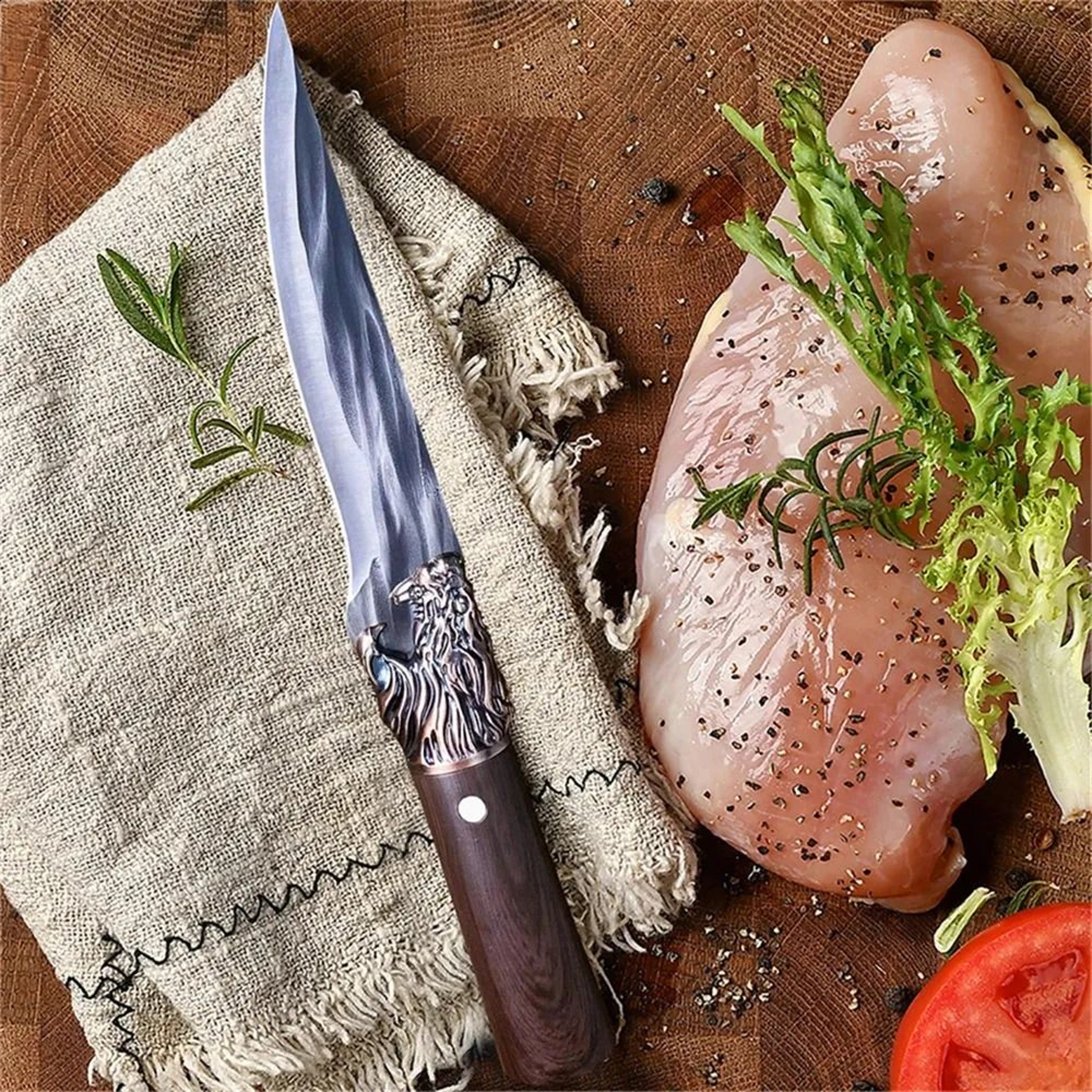 Forged Stainless Steel Boning Knife Kitchen Cleaver 0