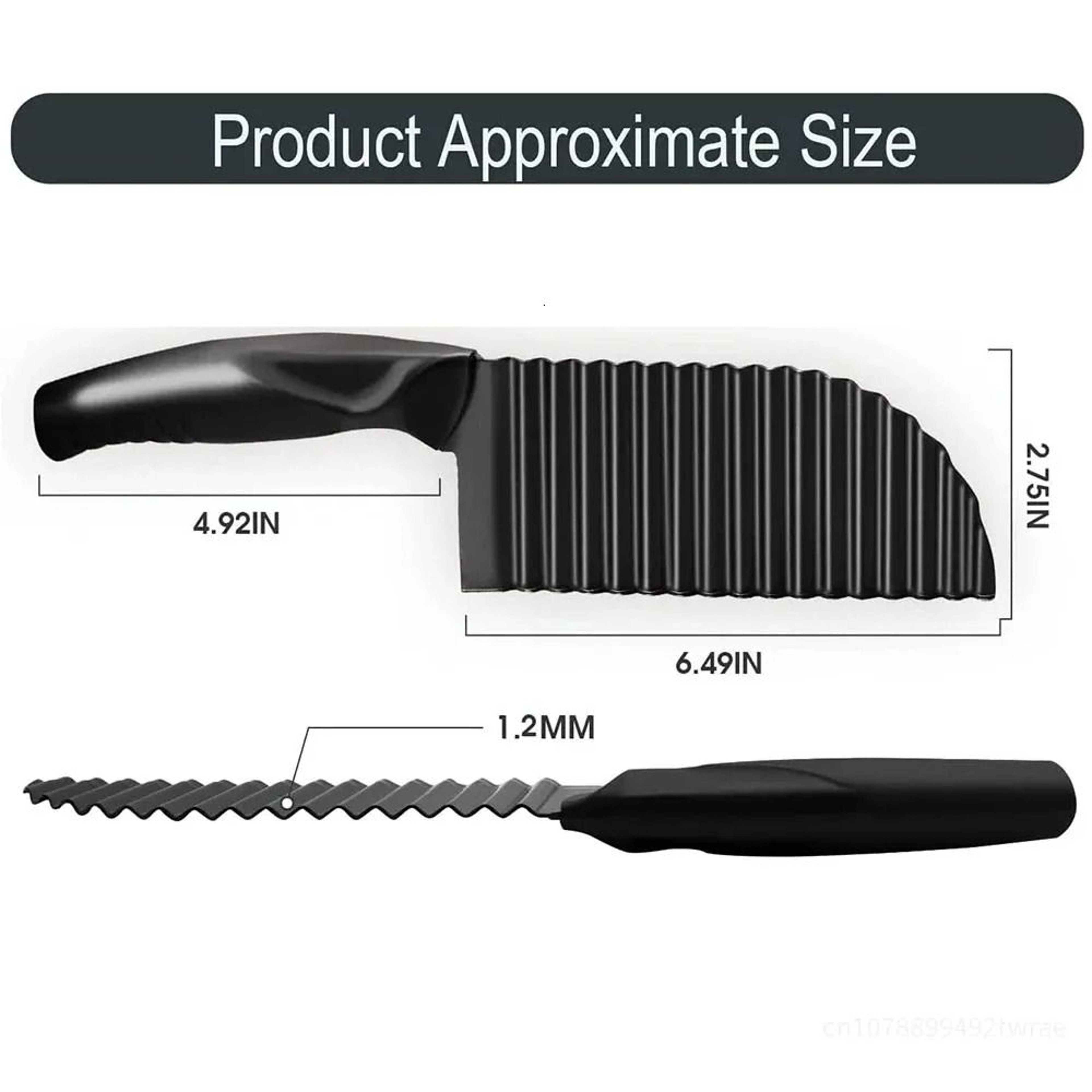 Stainless Steel Crinkle Cutter Potato Slicer French Fry Maker 3