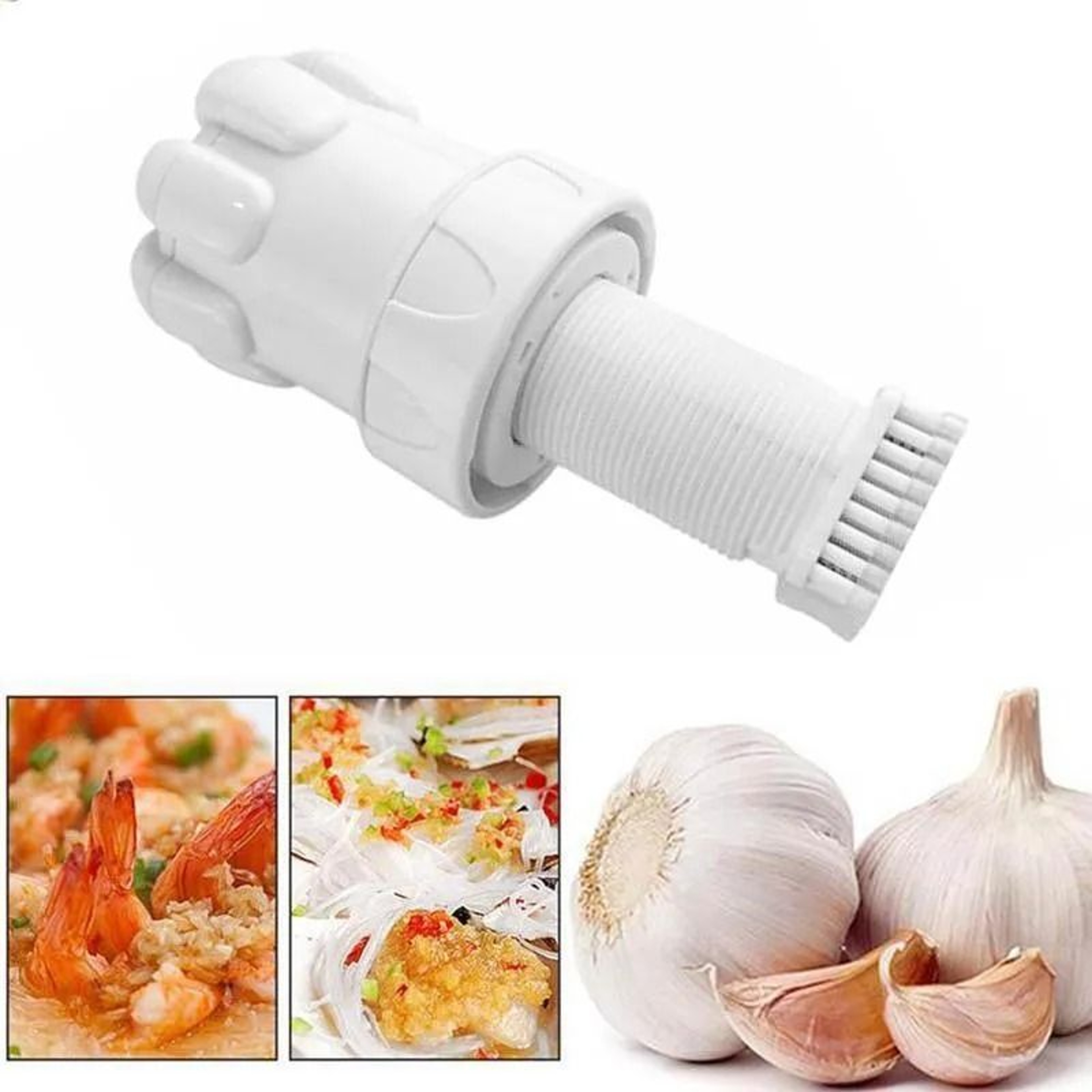 Ceramic Garlic Press Multi Function Garlic Chopper And Slicer 3