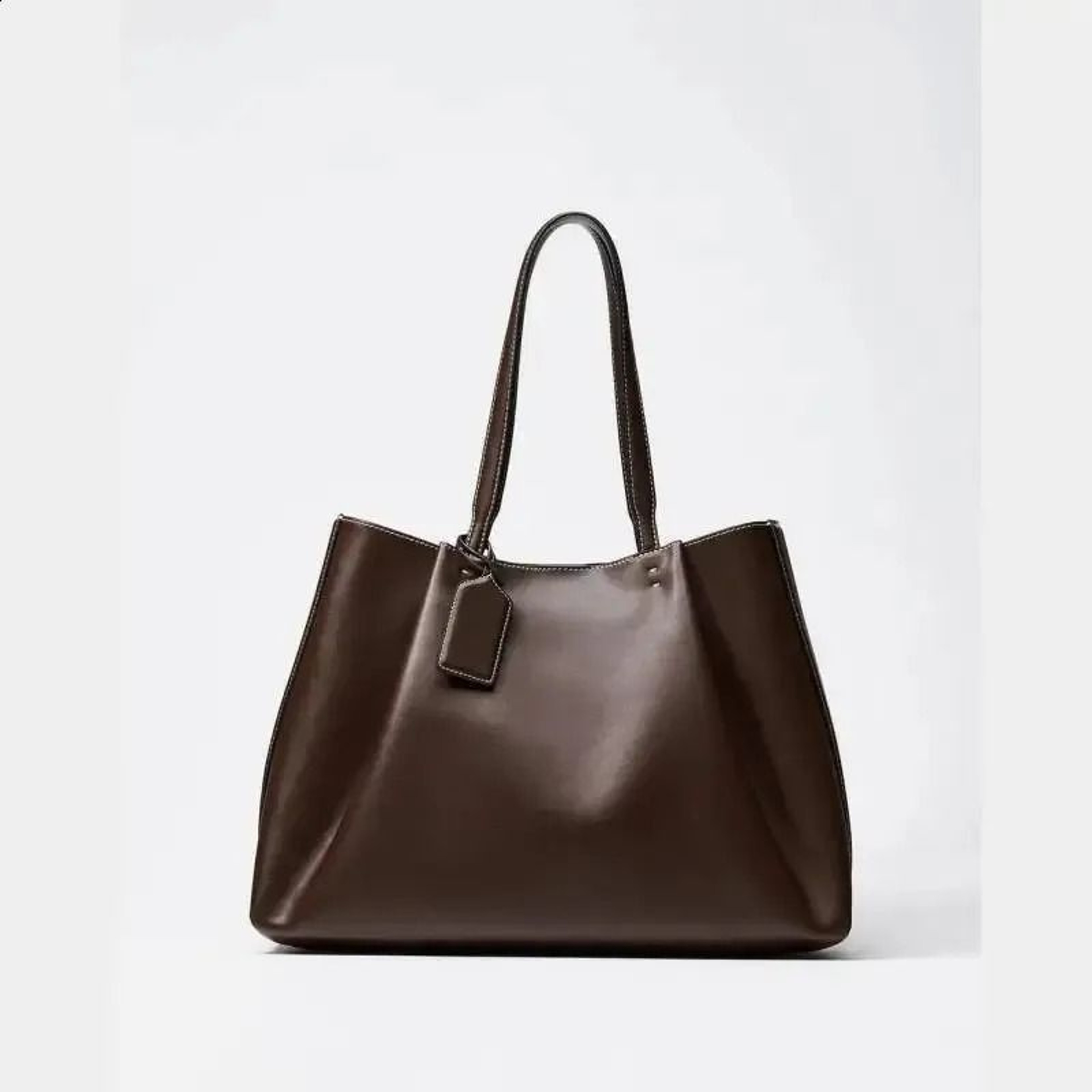 CLIP Womens Tote Bag Stylish Solid Color Top Handle Shoulder Handbag 1
