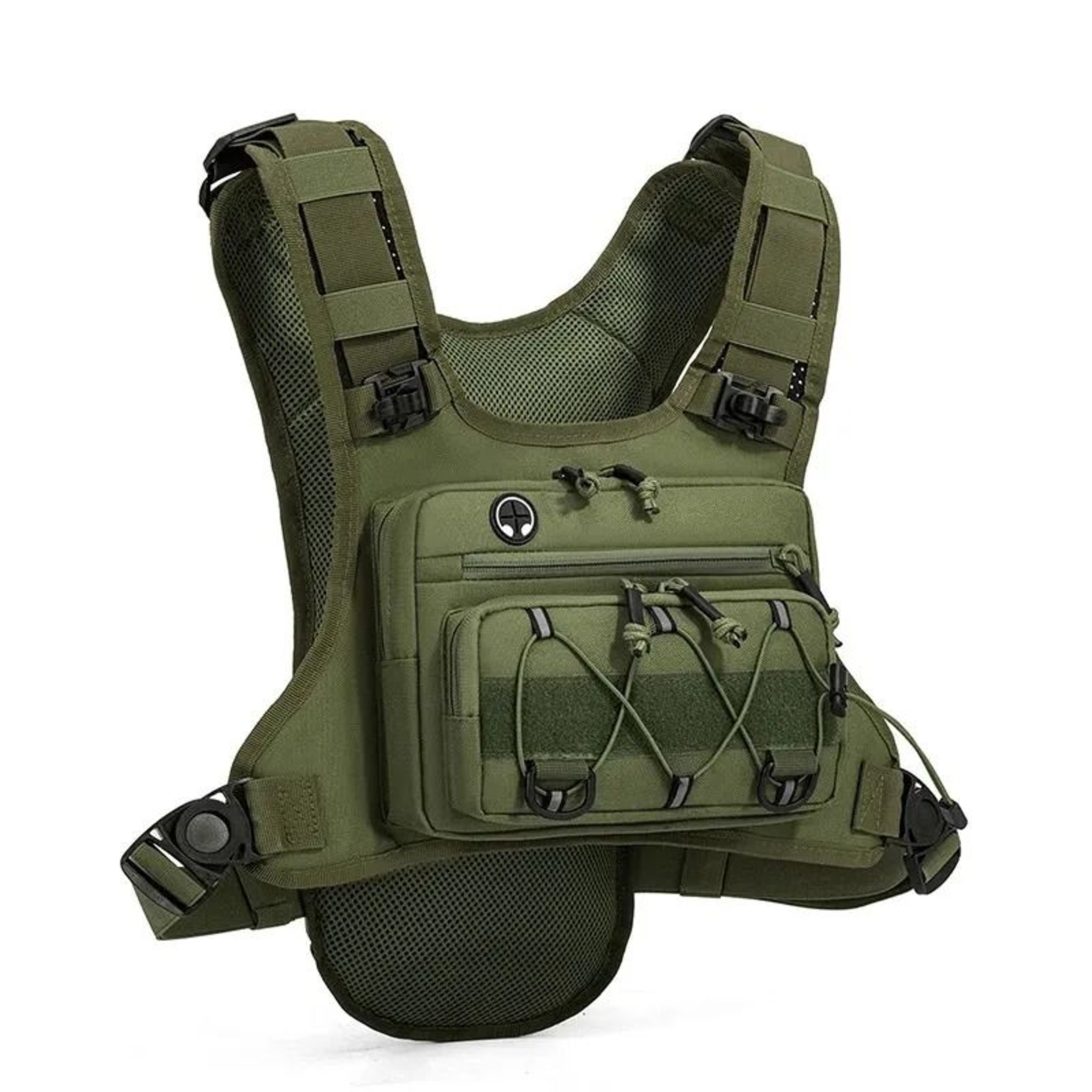 Reflective Tactical Chest Rig Hydration Vest Running Chest Pack For Men 1