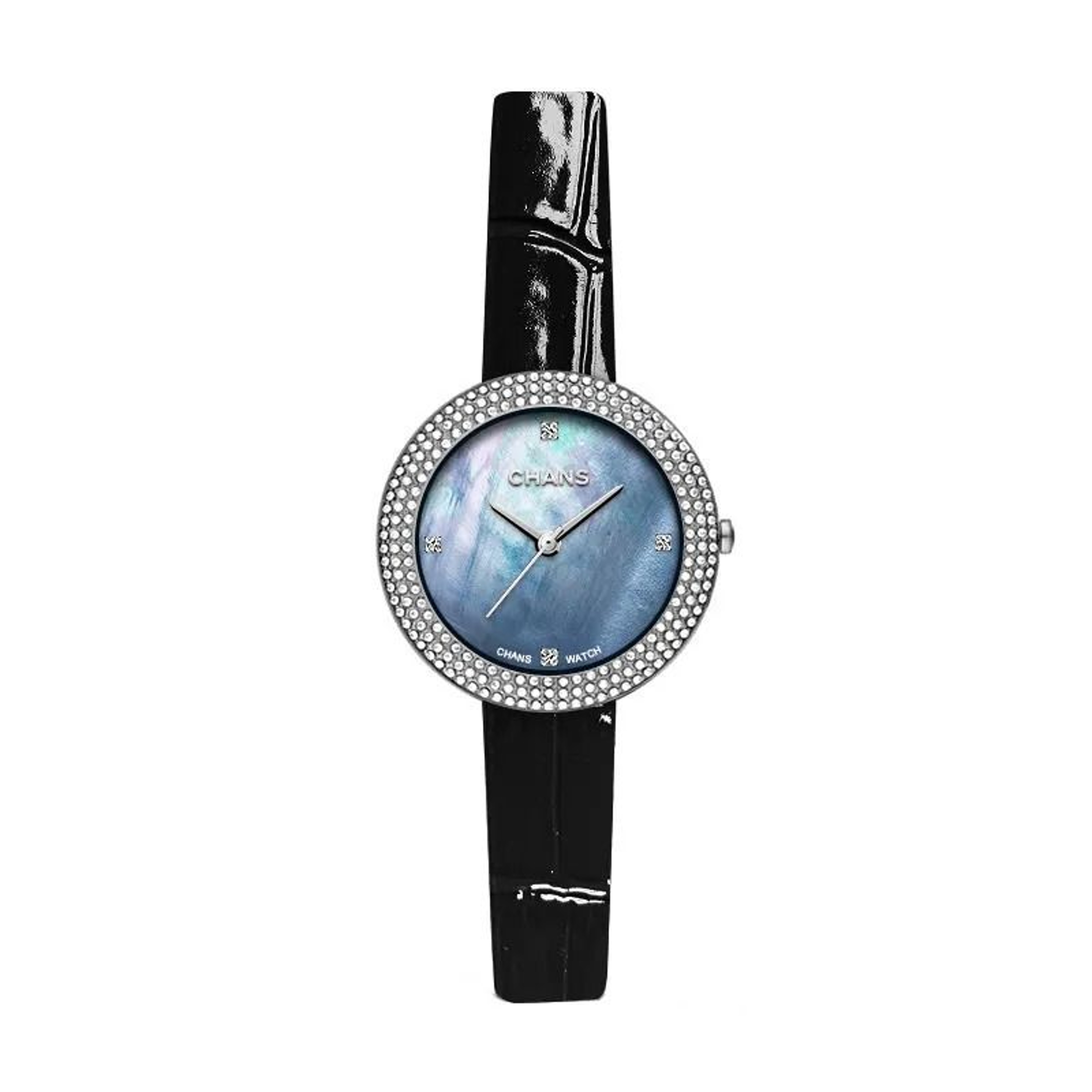 Elegant Womens Quartz Watch With Diamond Accents Waterproof Fashion Wristwatch 0
