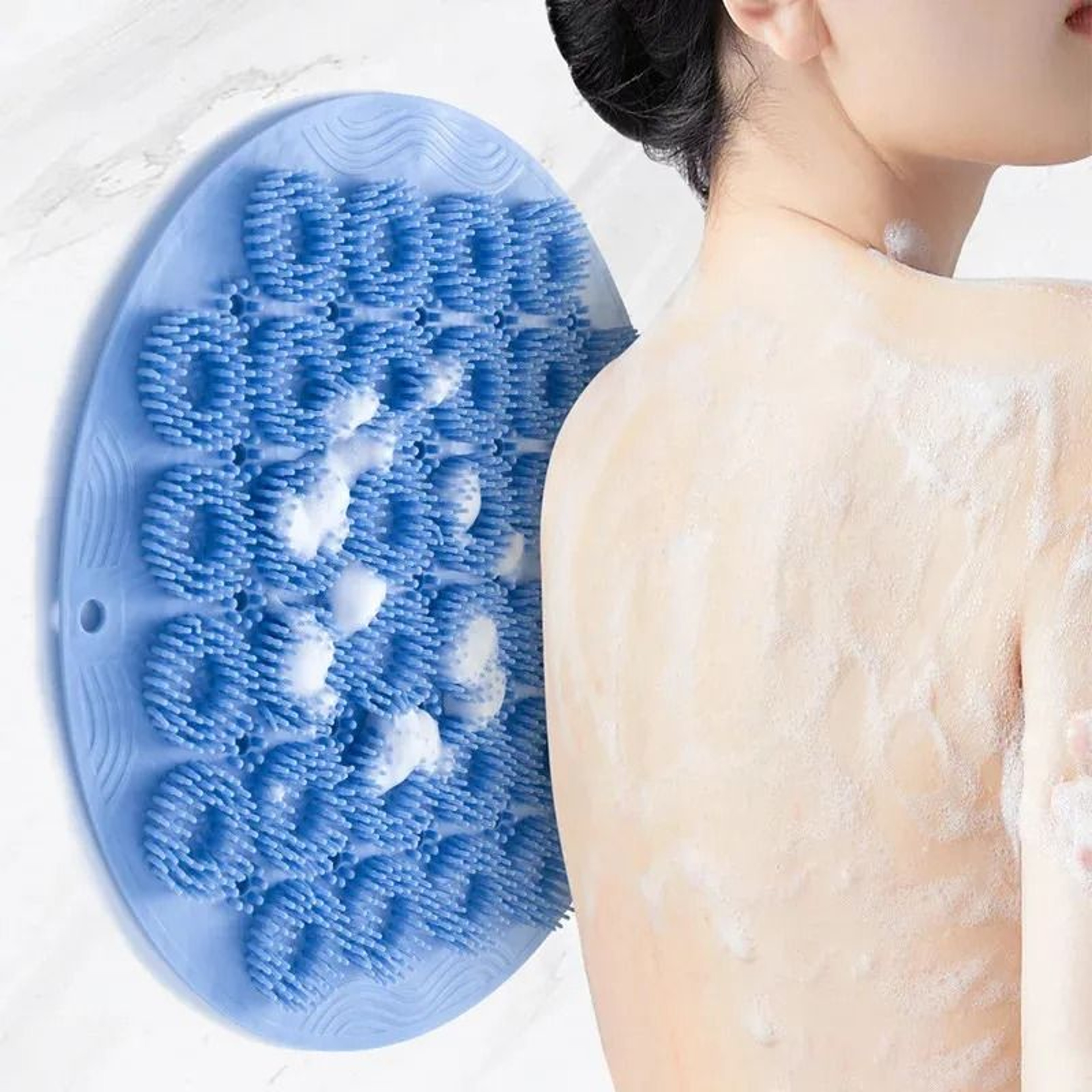 Silicone Foot Scrubber With Suction Cups For Exfoliating Shower Massage 0