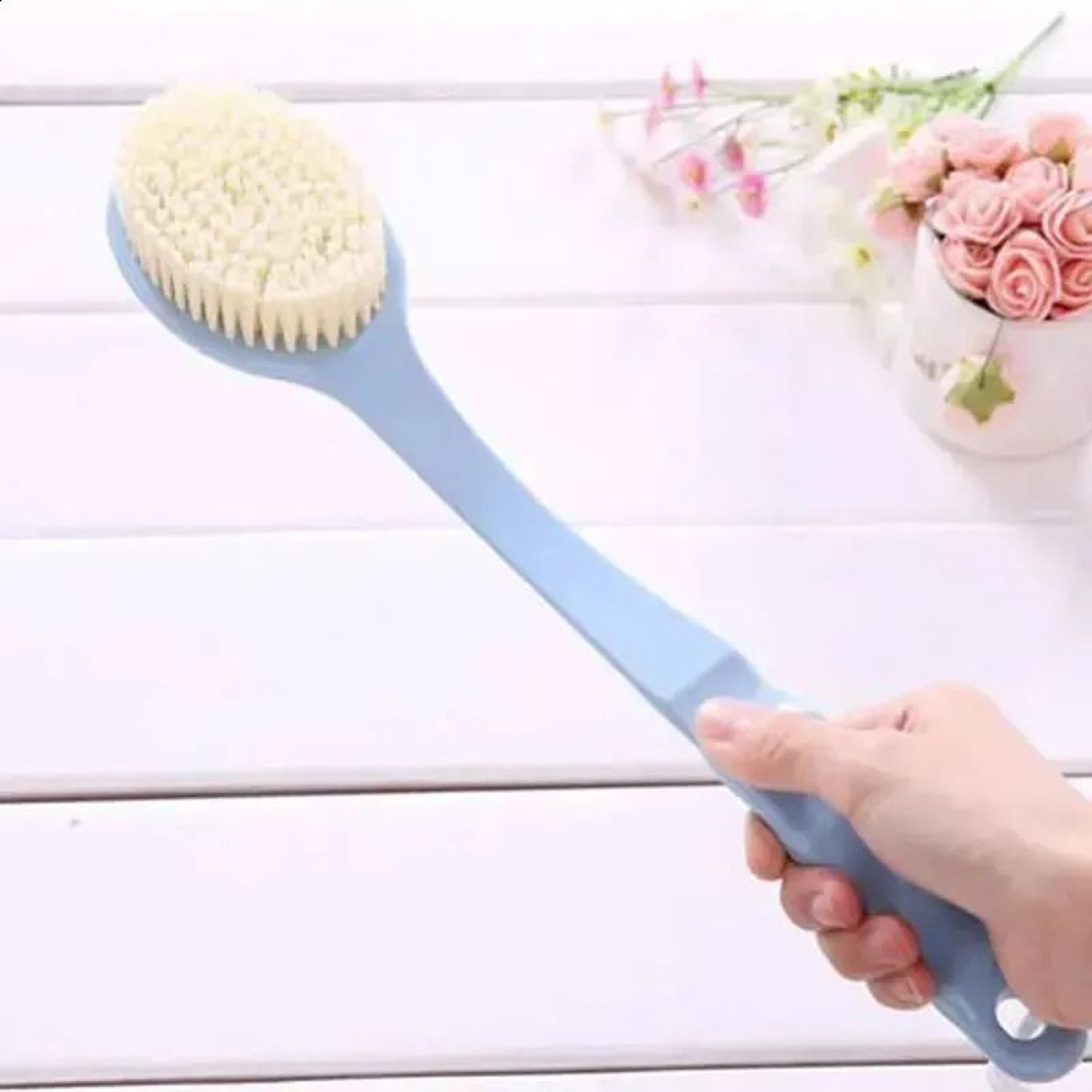 Exfoliating Shower Brush Body Scrubber For Back Cleaning And Massage 0