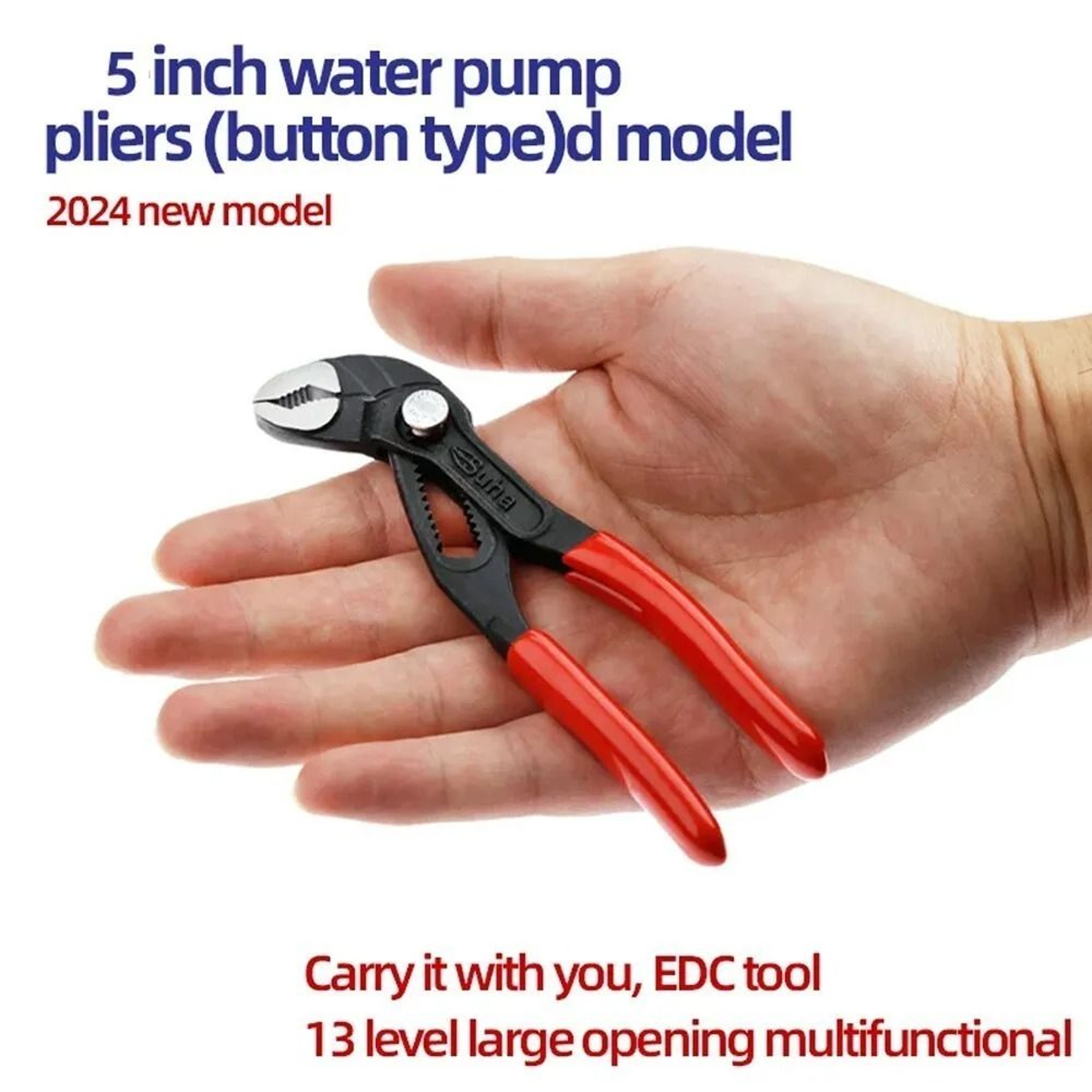 Water Pump Pliers With Push Button Lock And Carbon Steel Grip 3