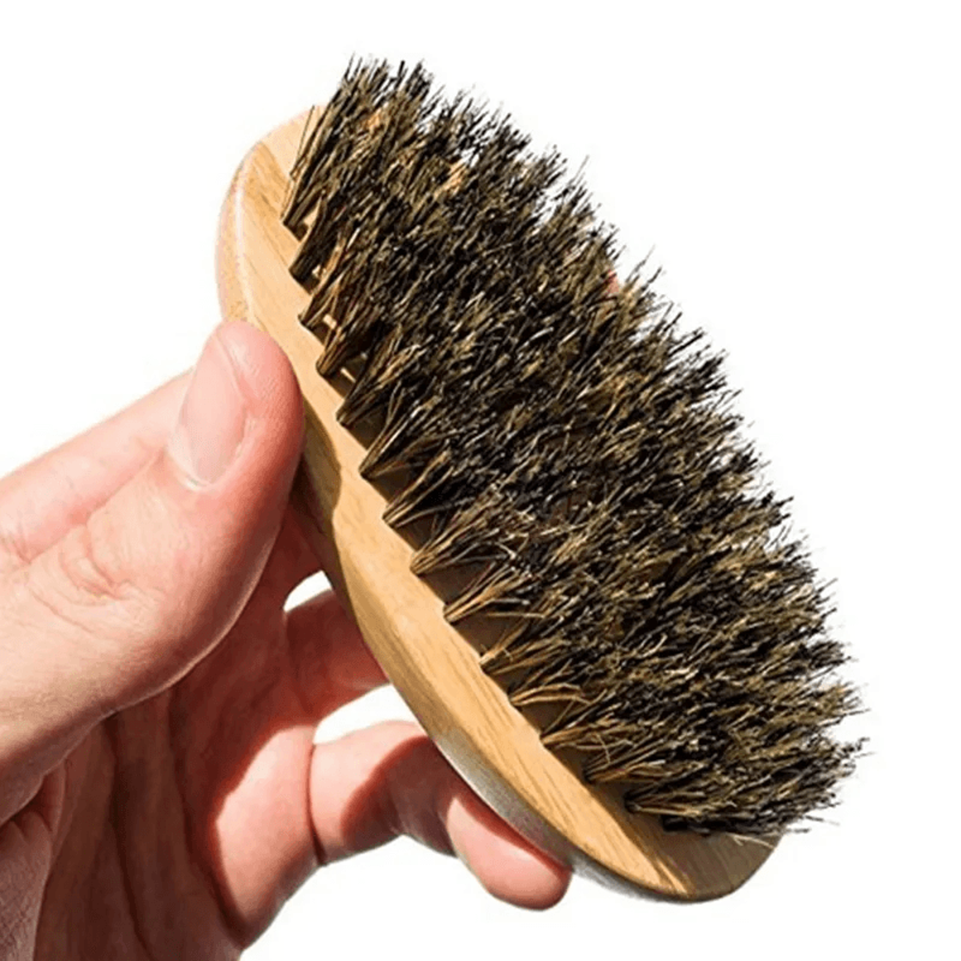 Wooden Beard Brush Set For Men Compact Beard Grooming And Mustache Styling 4
