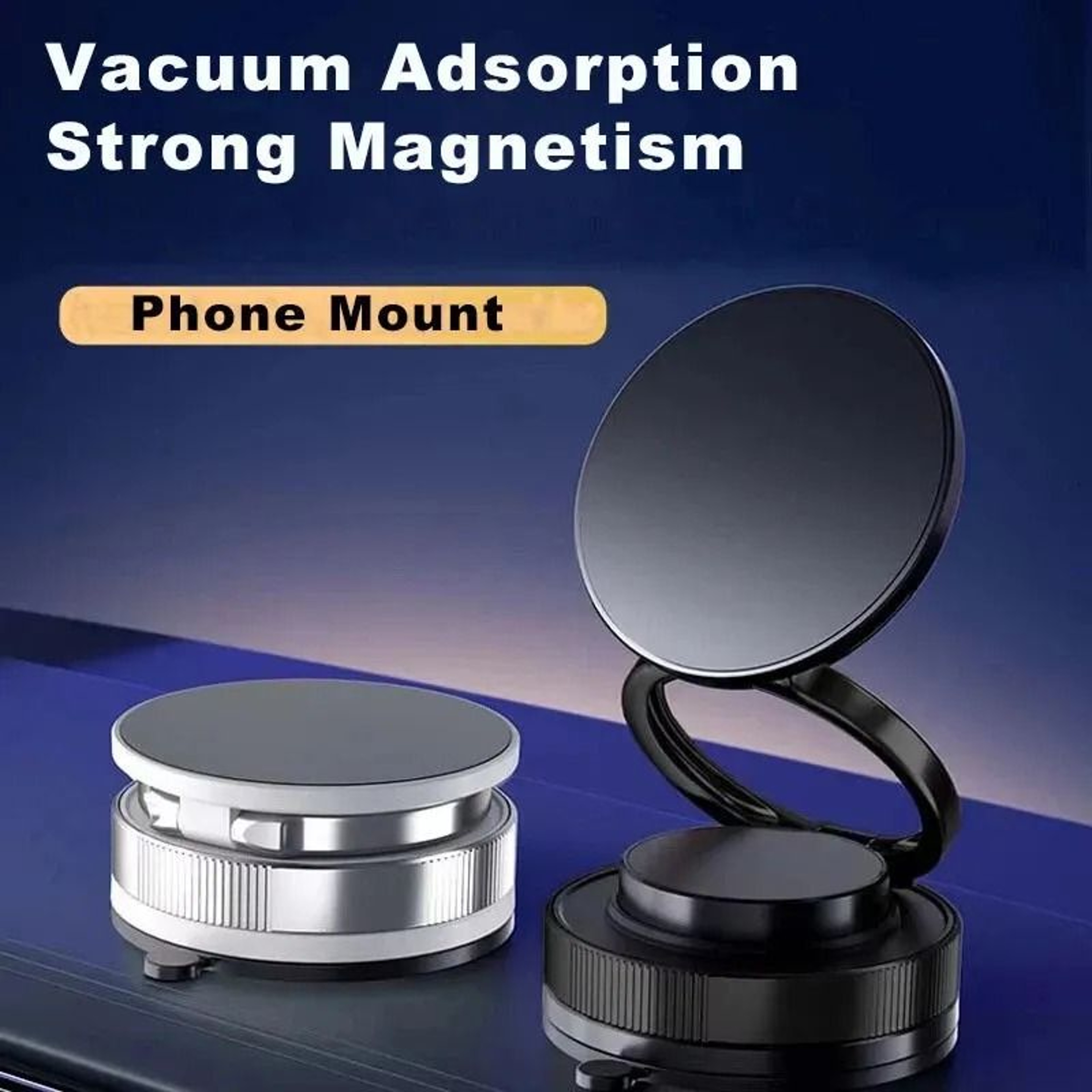 Vacuum Magnetic Phone Holder Foldable Adjustable Car Phone Mount 2
