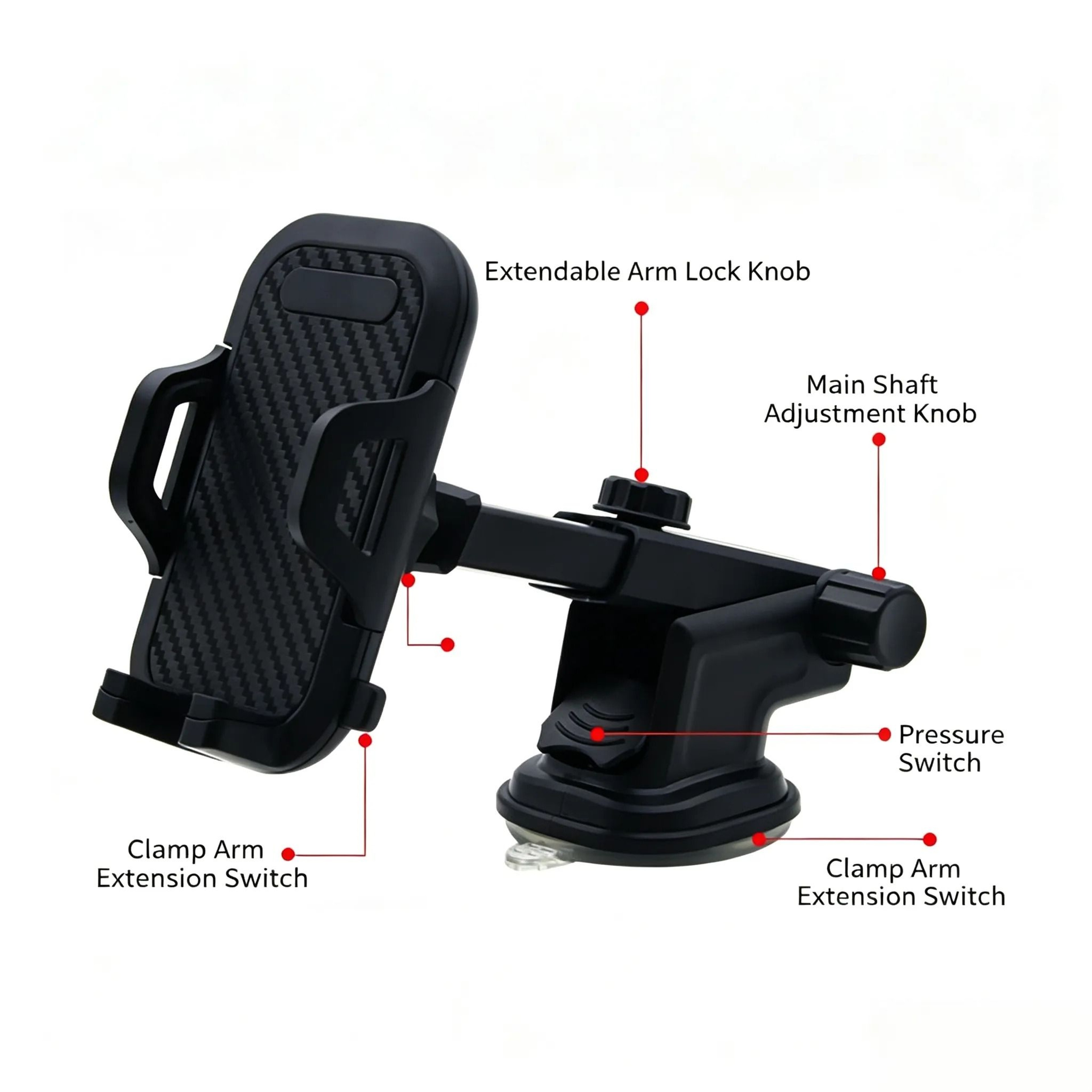 Universal Car Phone Holder 360 Adjustable Dashboard Windshield Air Vent Mount 4