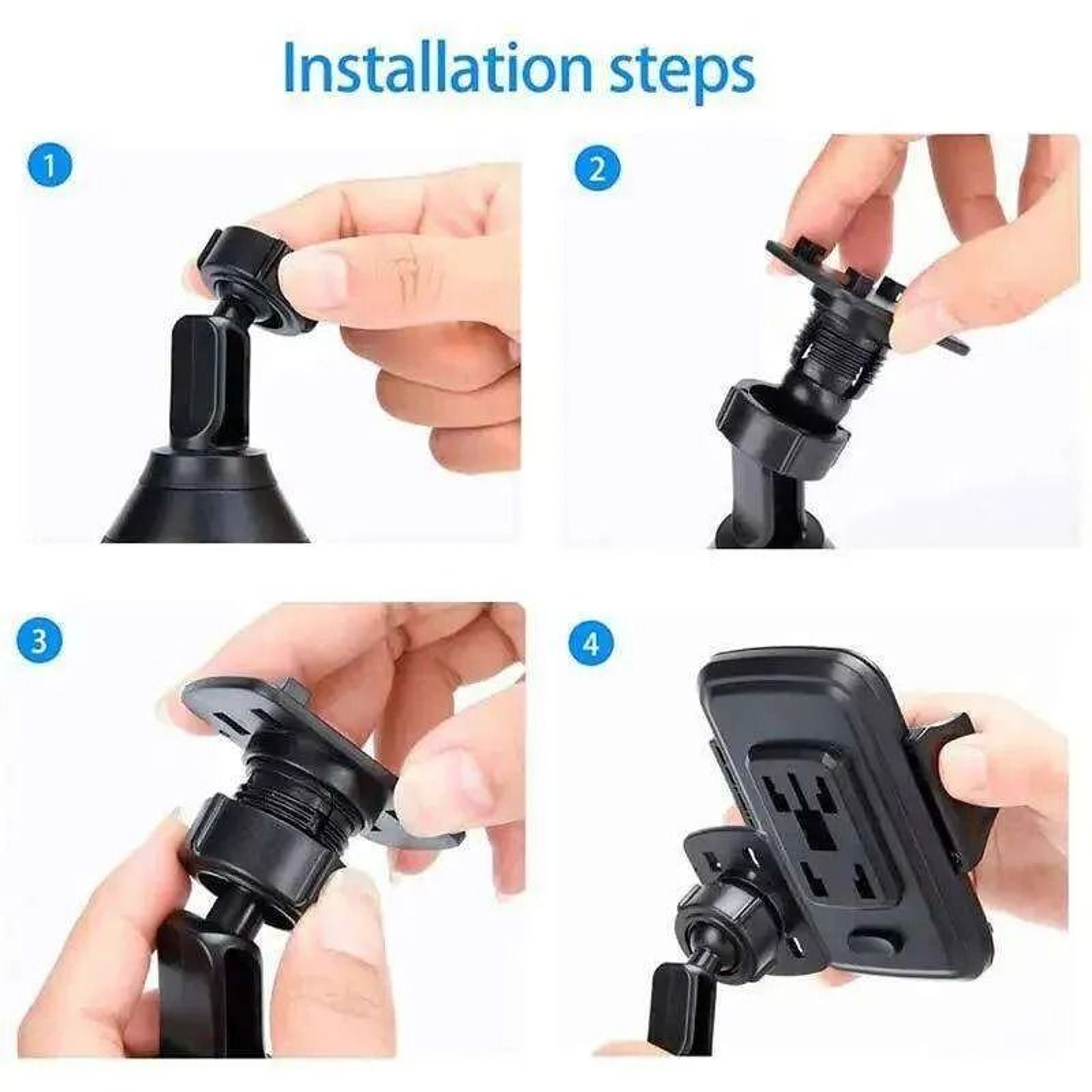 Universal Rotating Car Cup Holder Phone Mount With Long Adjustable Arm 2