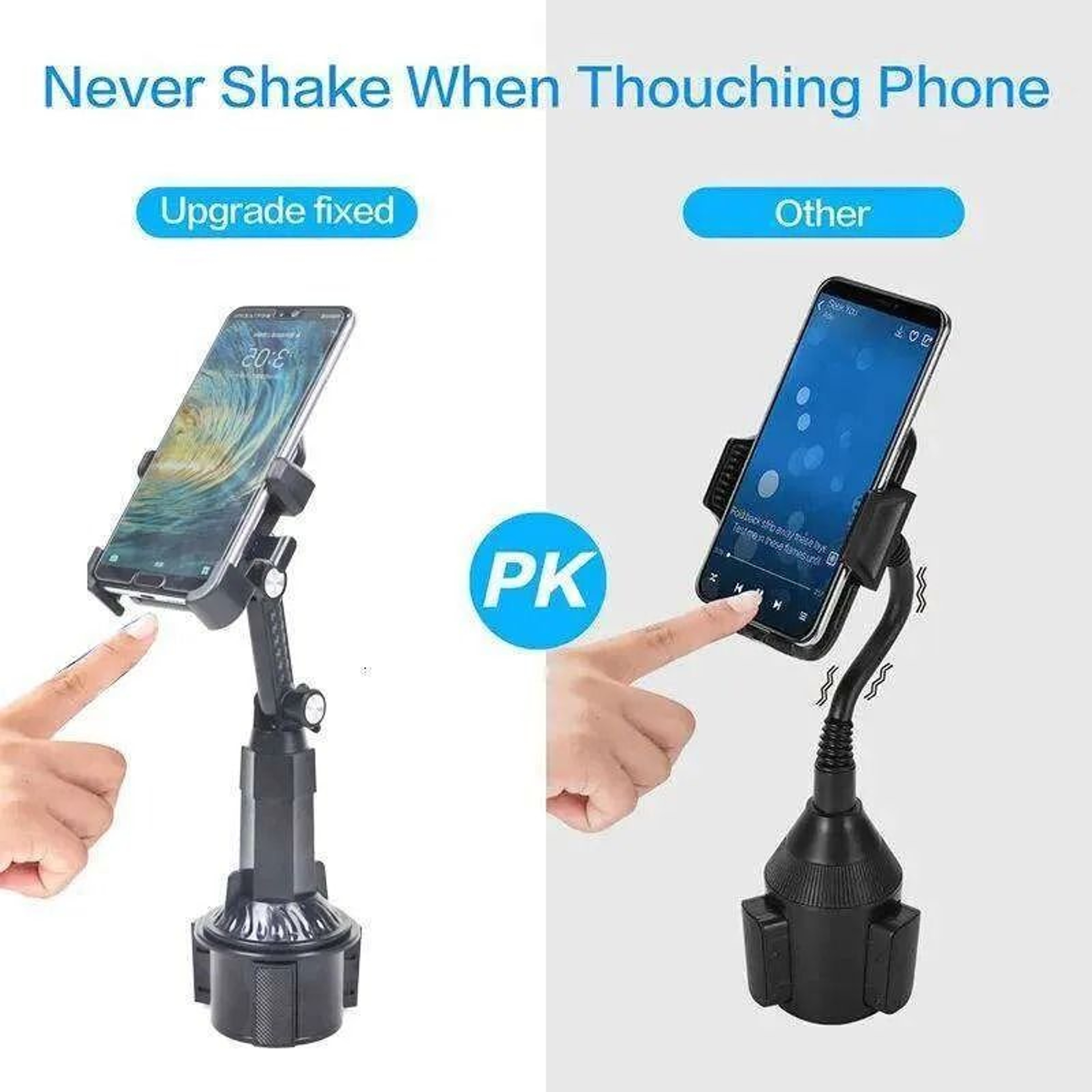 Universal Rotating Car Cup Holder Phone Mount With Long Adjustable Arm 3