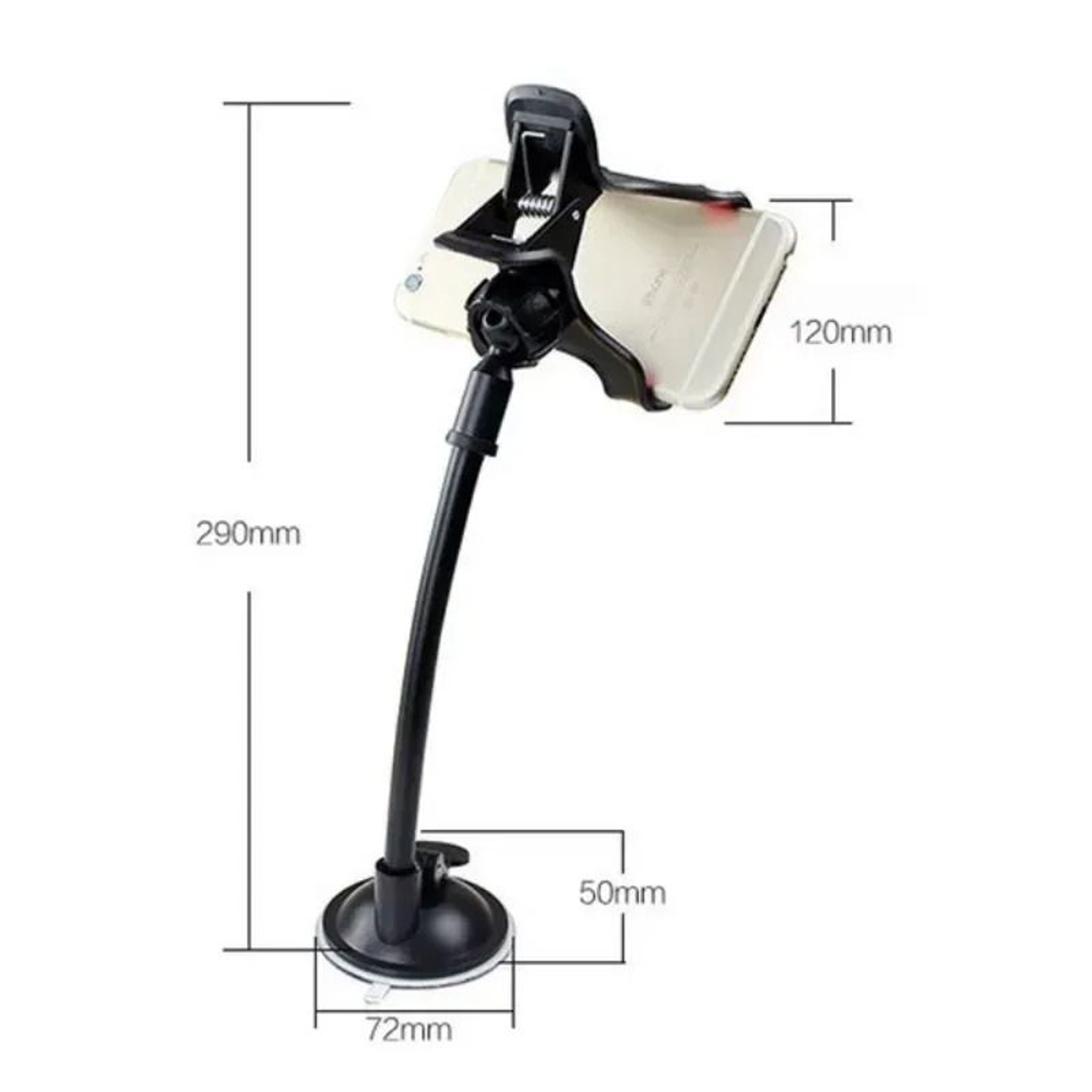 Rotating Car Phone Holder Long Arm Windshield Mount For Phones And GPS 1