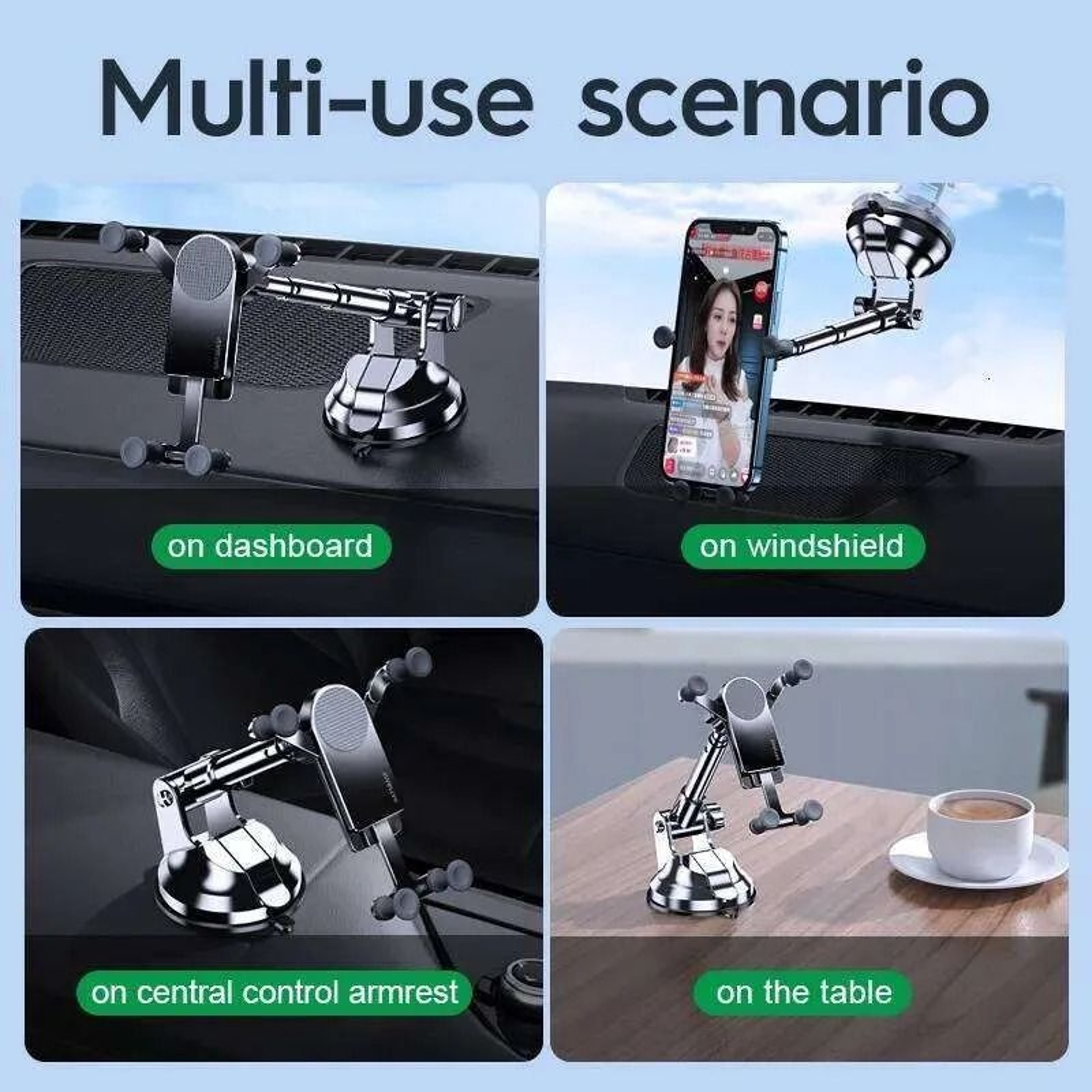 Gravity Car Phone Mount Suction Cup GPS Holder For IPhone Android 2