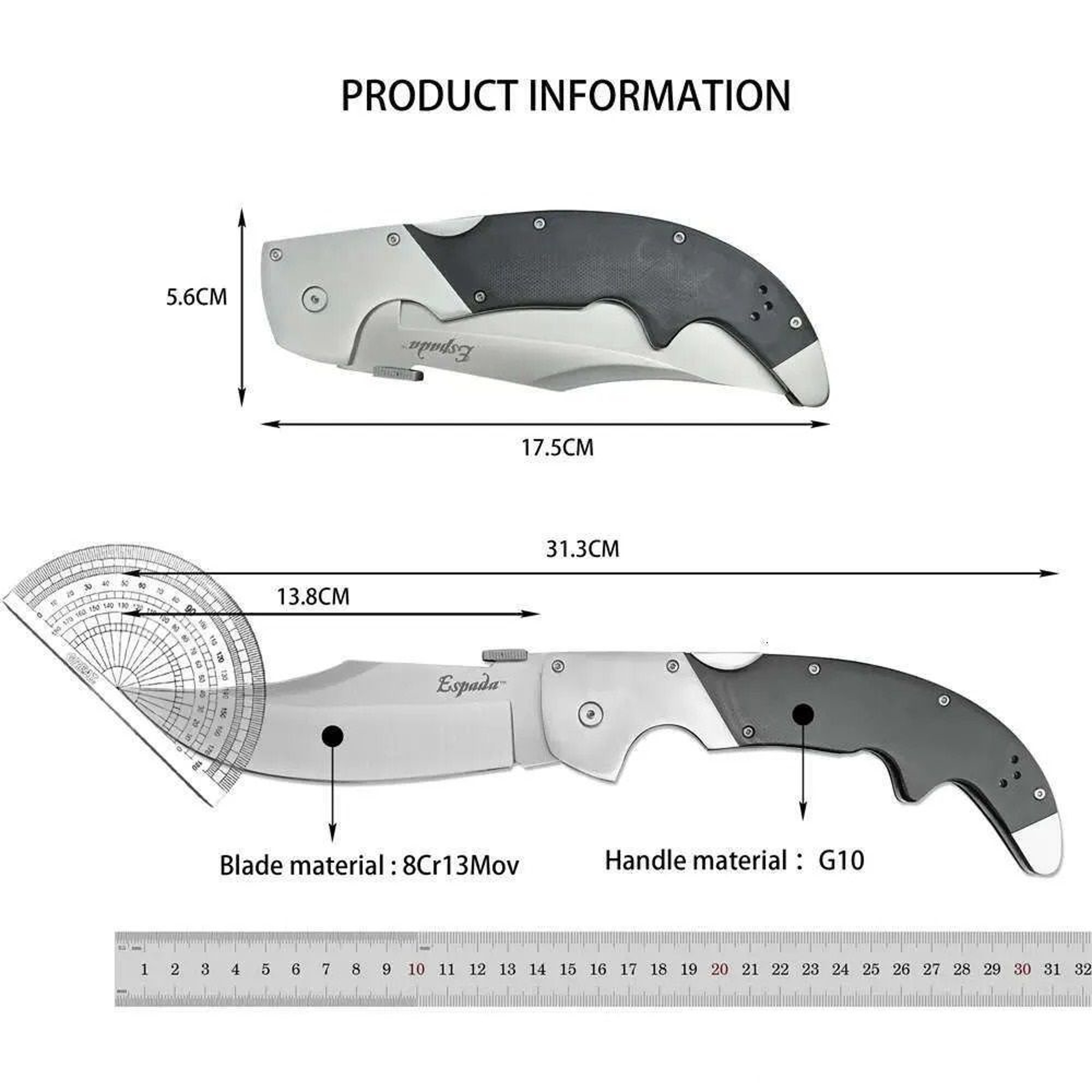 Extra Large Folding Pocket Knife CTS XHP Blade With Polished Handle 1