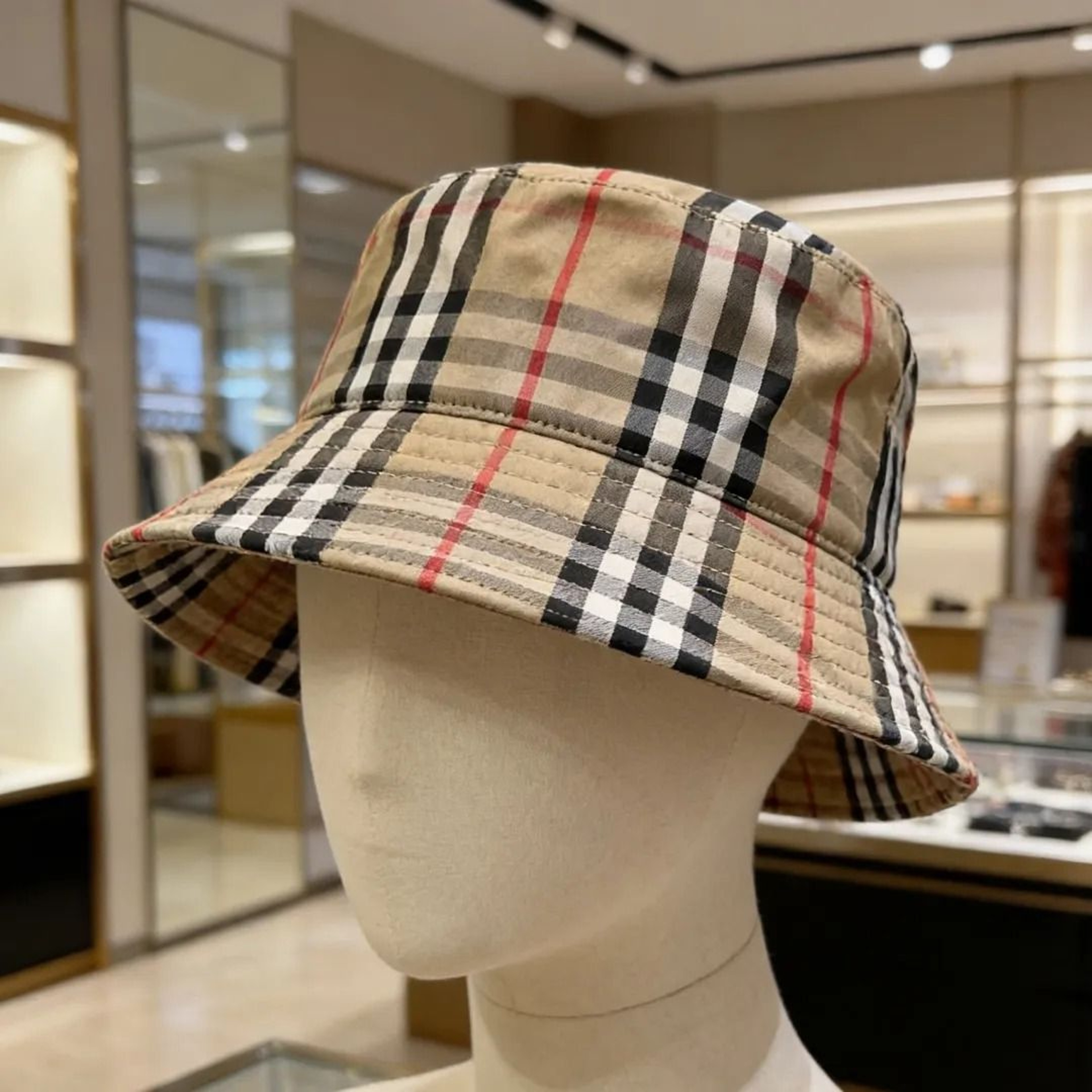 Women Wide Brim Sun Hat Striped Bucket Hat For Summer Outdoor Wear 0