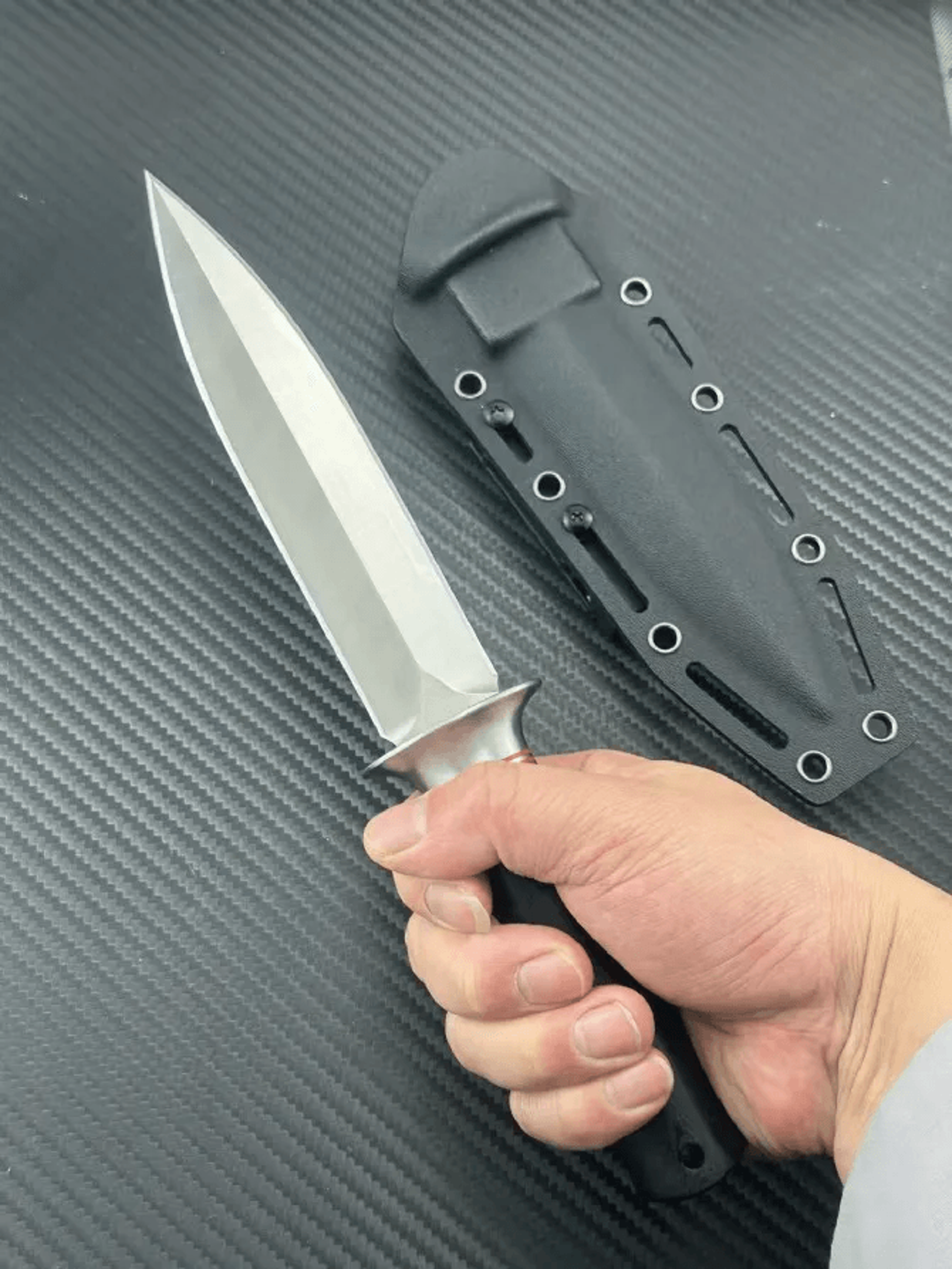 Full Tang Fixed Blade Outdoor Knife With Handle And Kydex Sheath 2