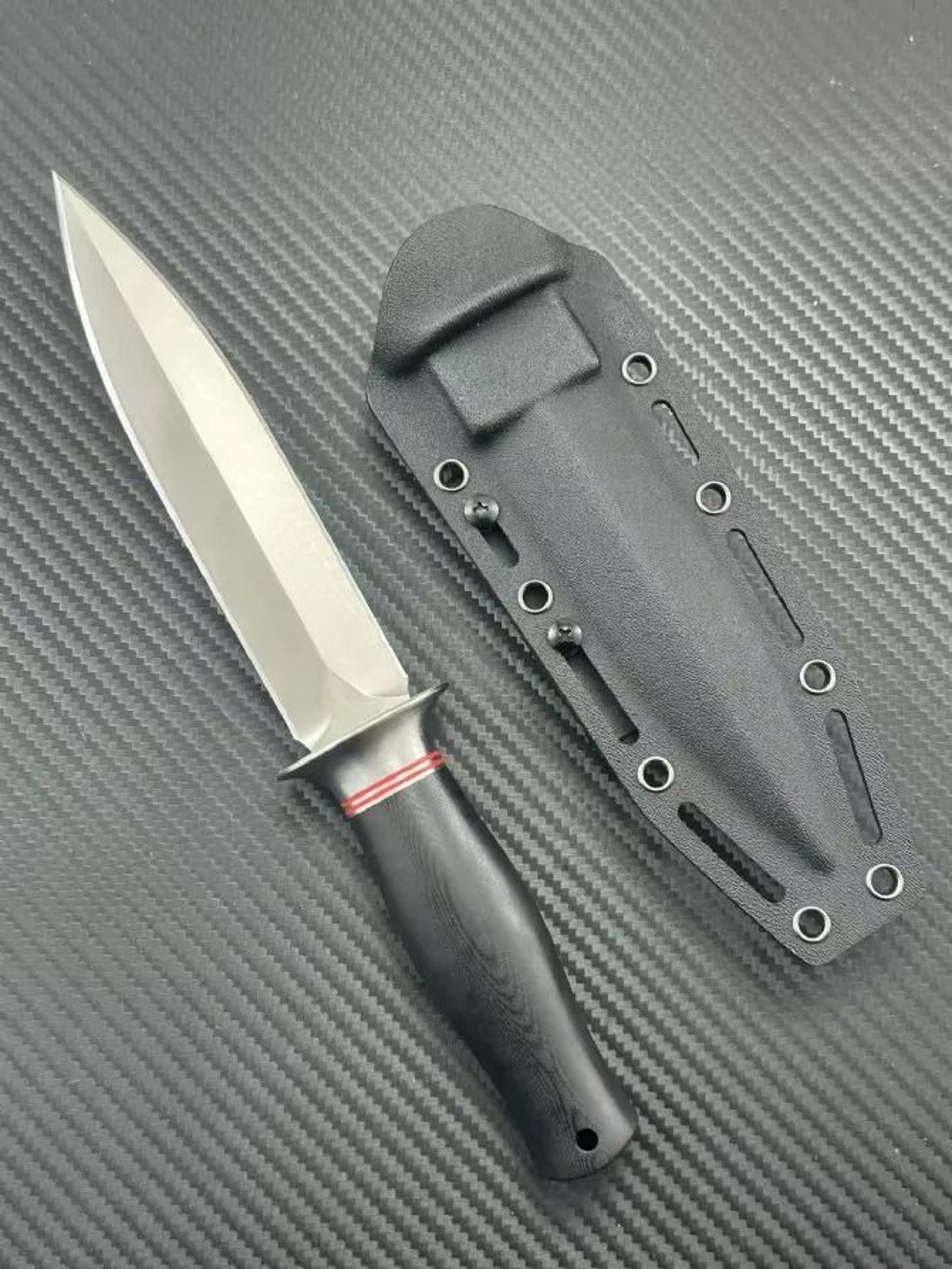 Full Tang Fixed Blade Outdoor Knife With Handle And Kydex Sheath 0