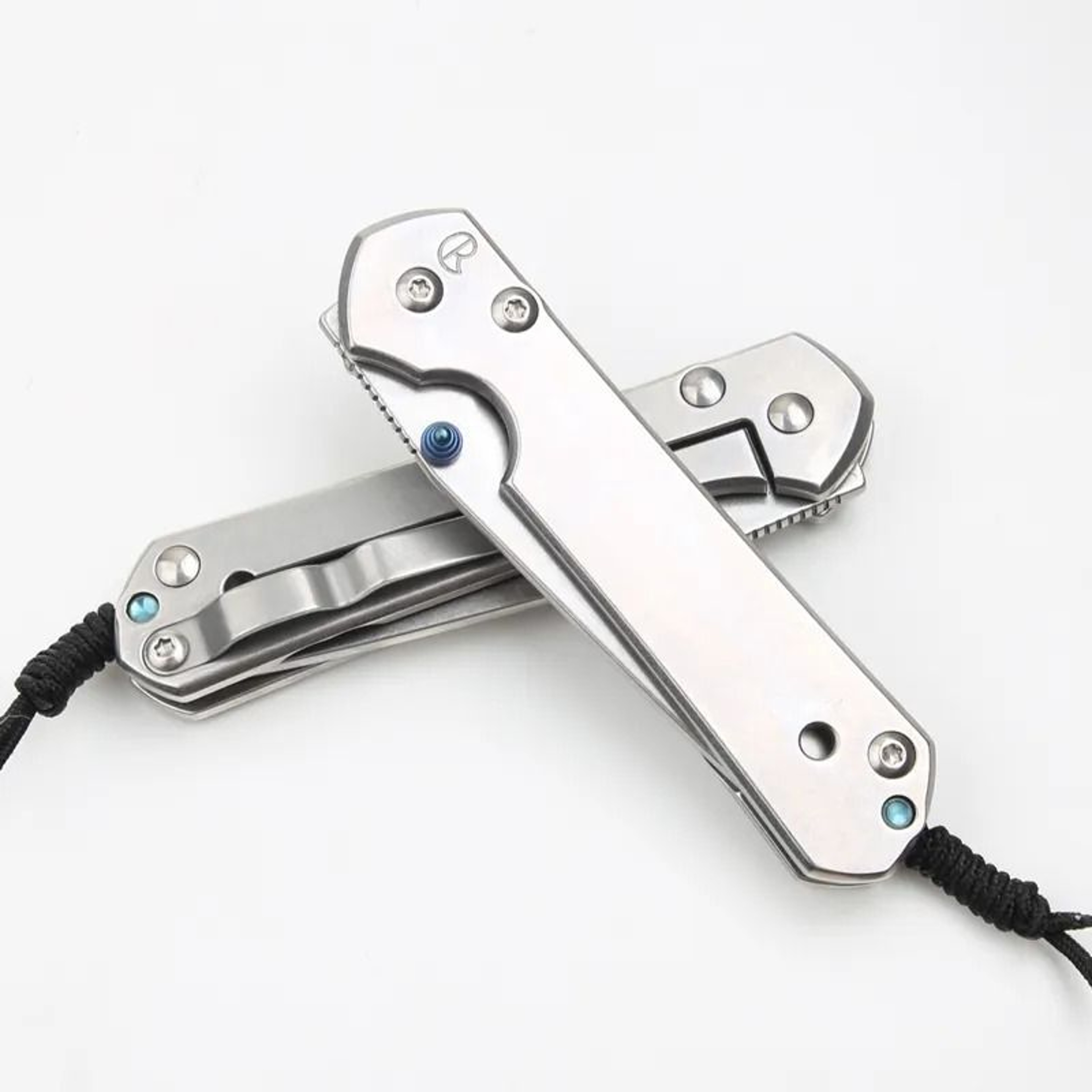 Compact Tanto Folding EDC Pocket Knife With Stonewashed Blade And Steel Handle 1