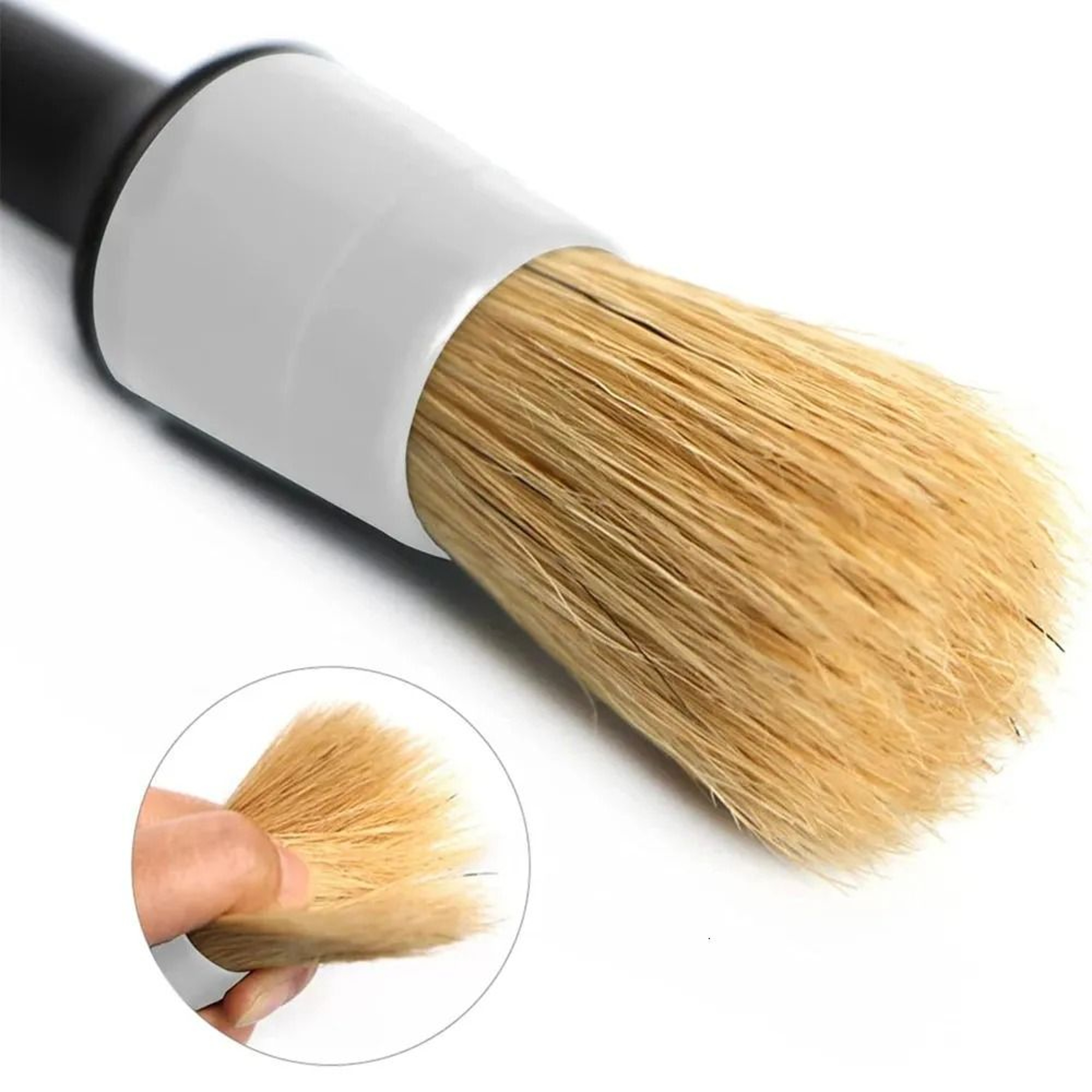 Car Detailing Brush Set With Wool Bristles For Interior And Exterior Cleaning 2