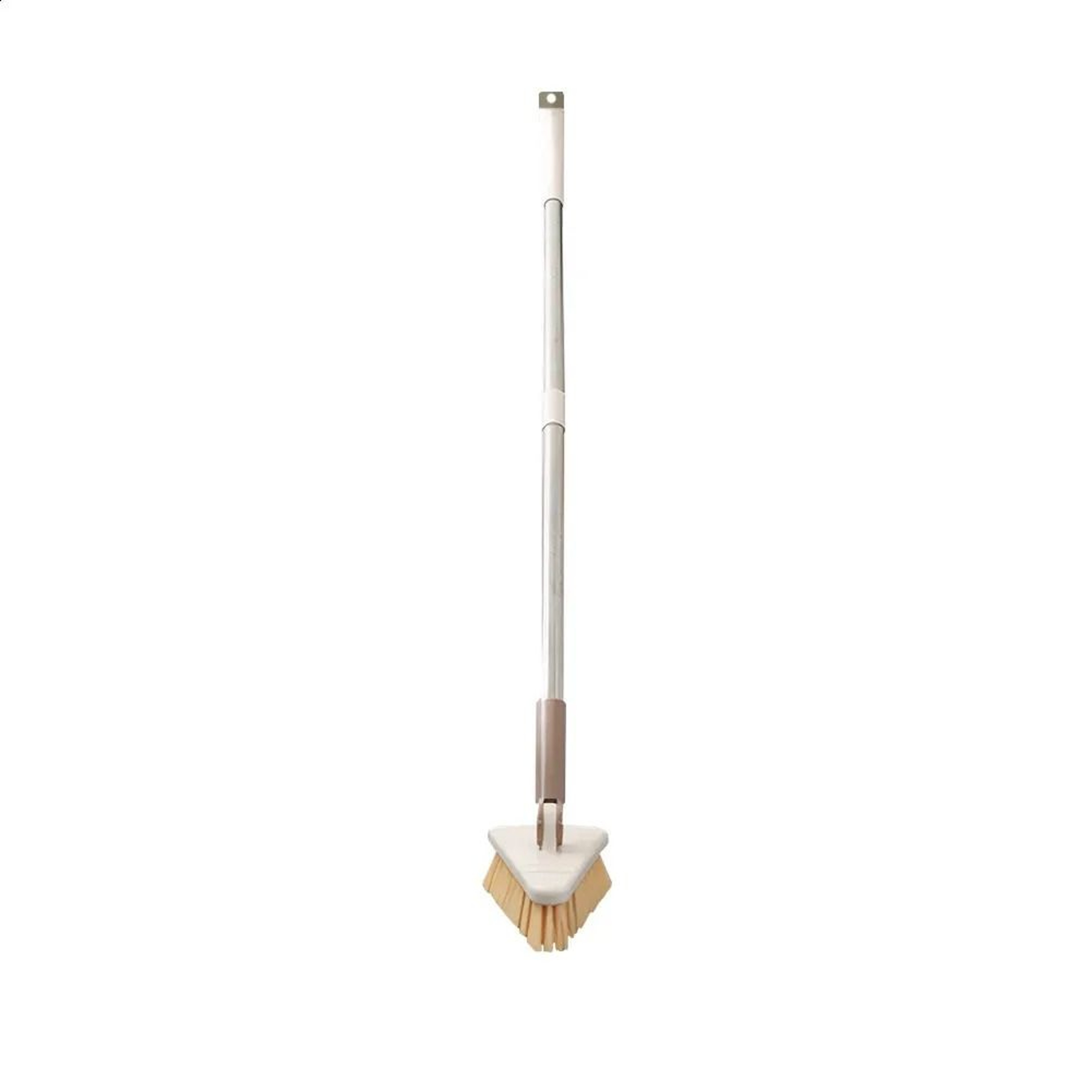 Long Handle Triangular Floor Scrub Brush With Stiff Bristles For Tile Tubs And Corners 0