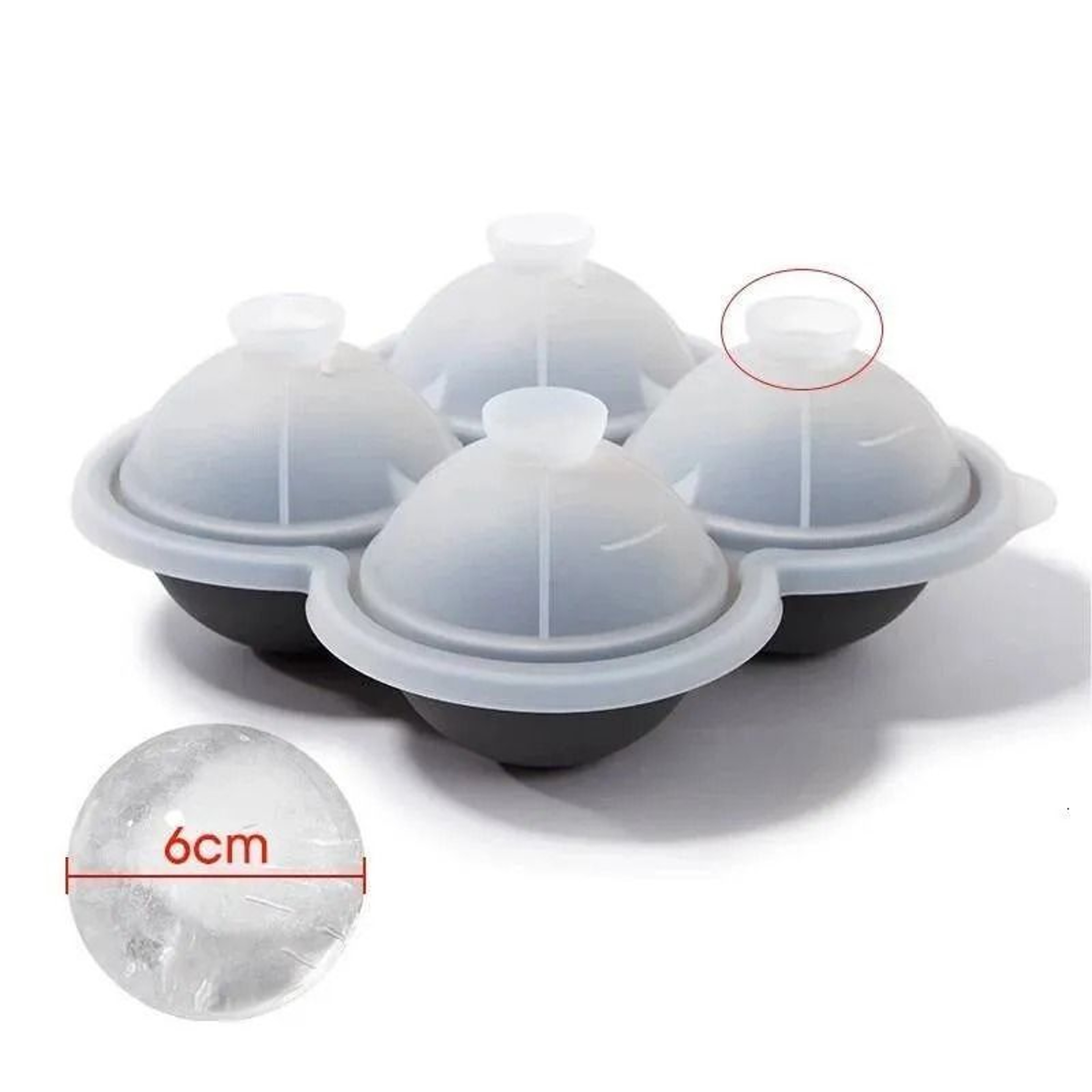 Large Silicone Ball Ice Mold Ice Cube Maker For Whiskey Cocktails And Juice 3