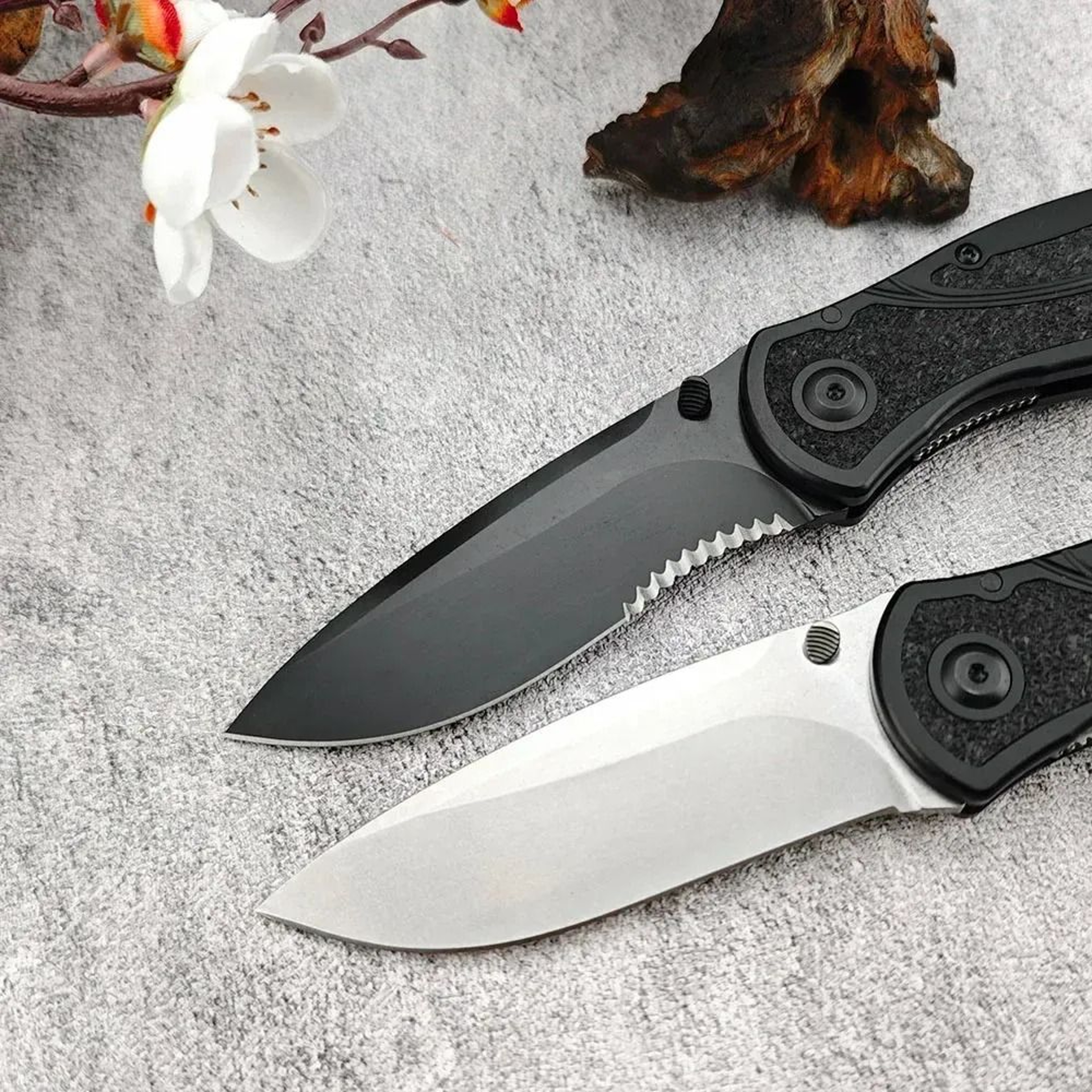 Deep Blue Folding Pocket Knife With Plastic Handle 3