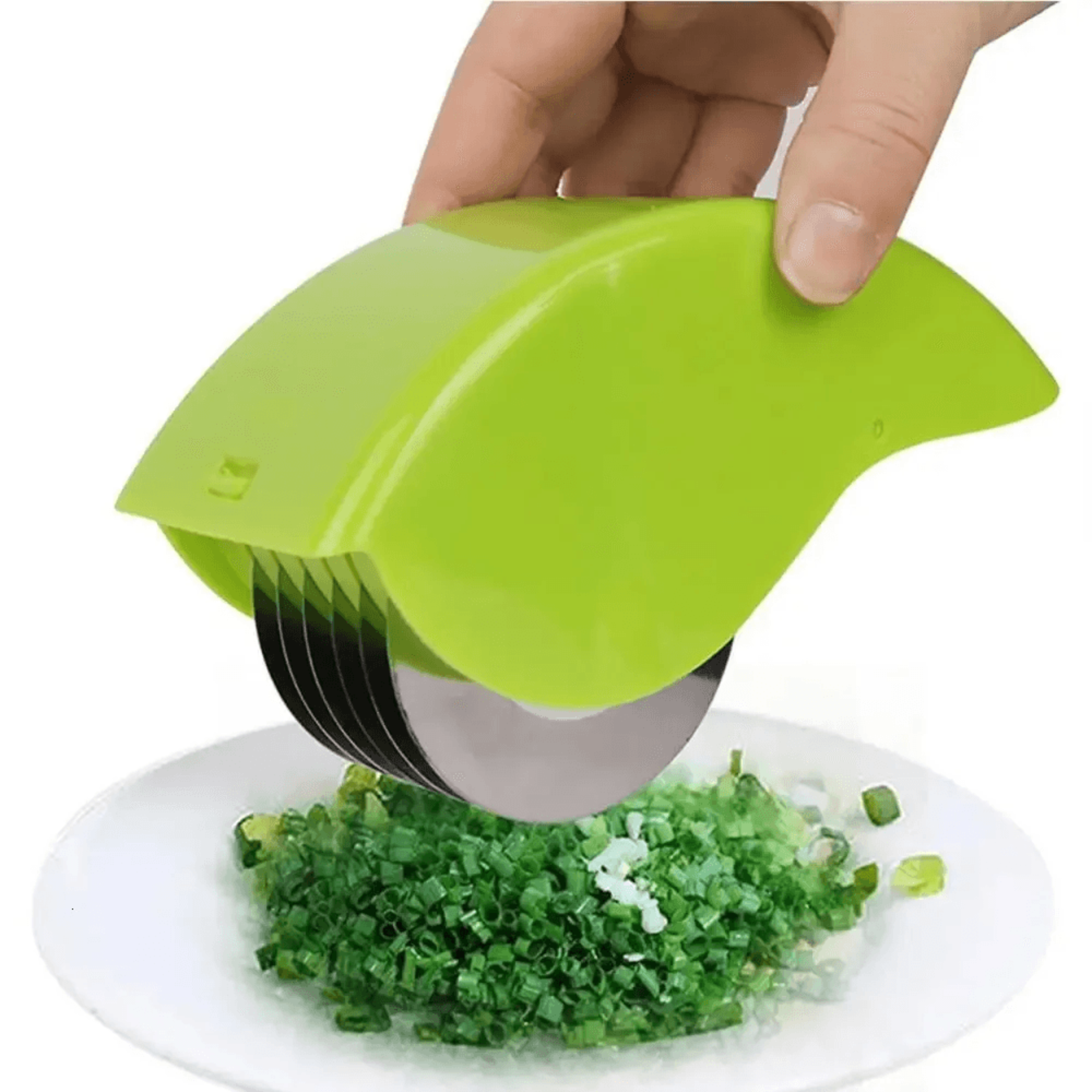 Stainless Steel Parsley Chopper Roller Herb Mincer With Comfortable Handle 2
