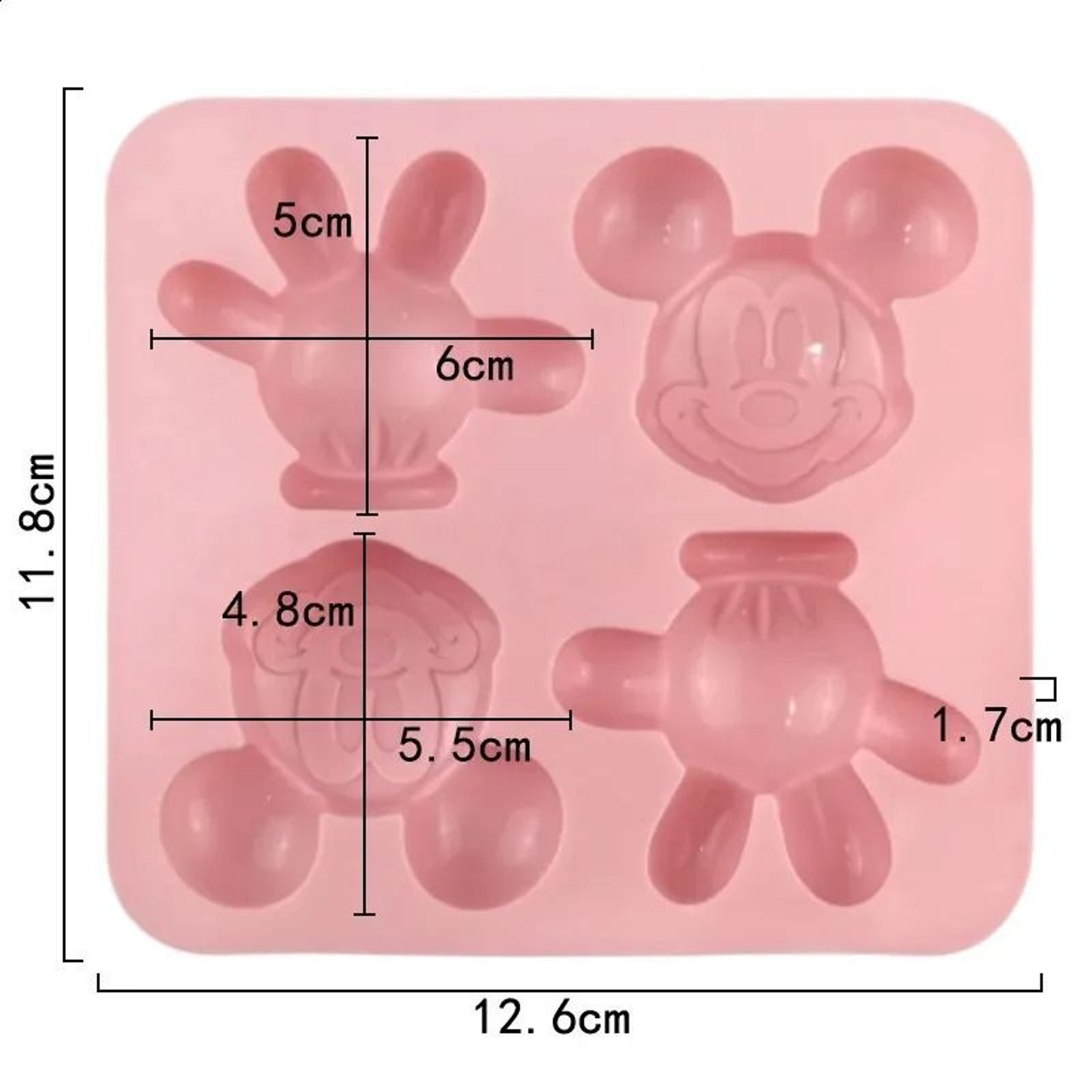 Mouse Shape Silicone Baking Mold For Chocolate Cookies Cupcake Toppers And Cake Decorations 3