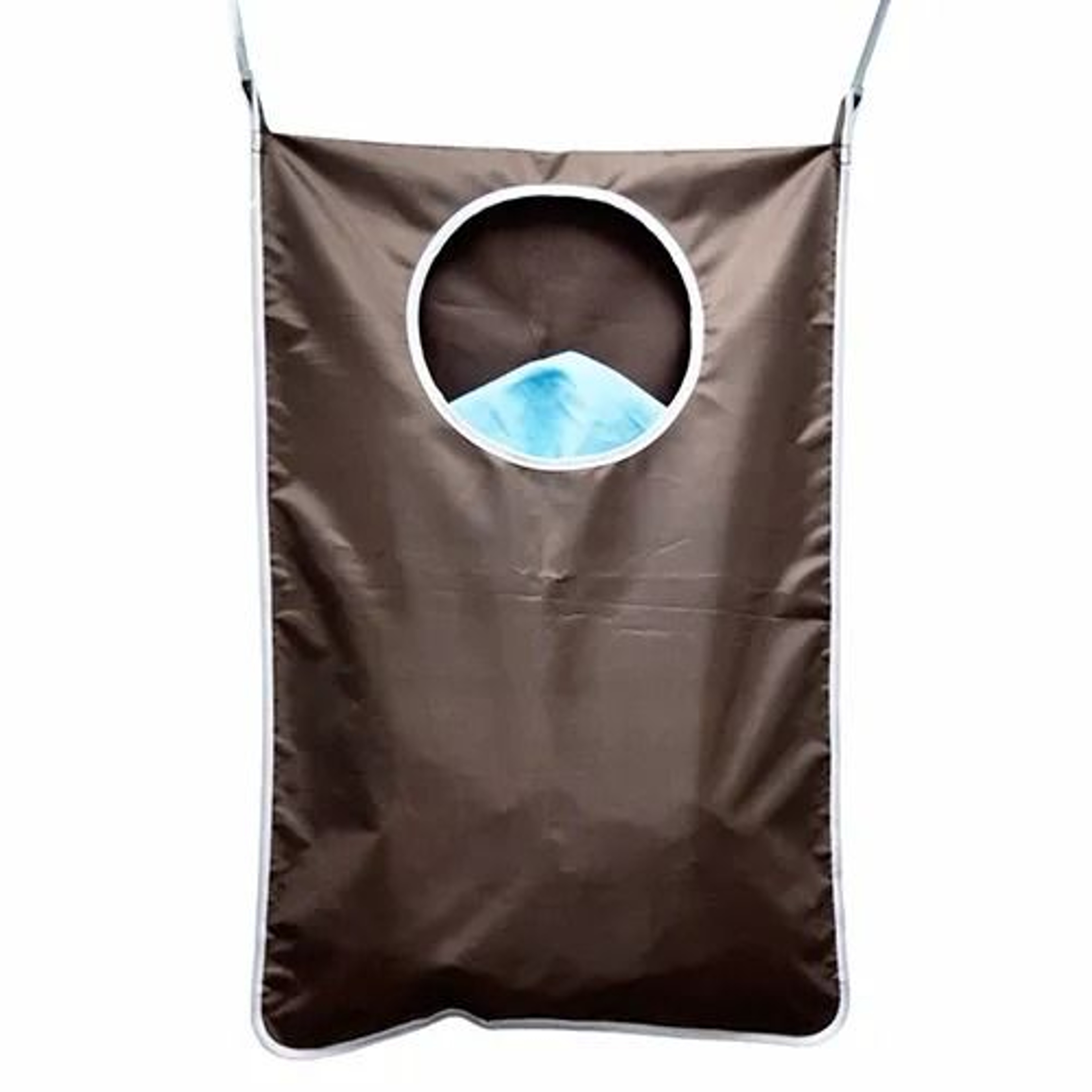 Extra Large Foldable Hanging Laundry Hamper With Stainless Steel Hooks And Suction Cups 2
