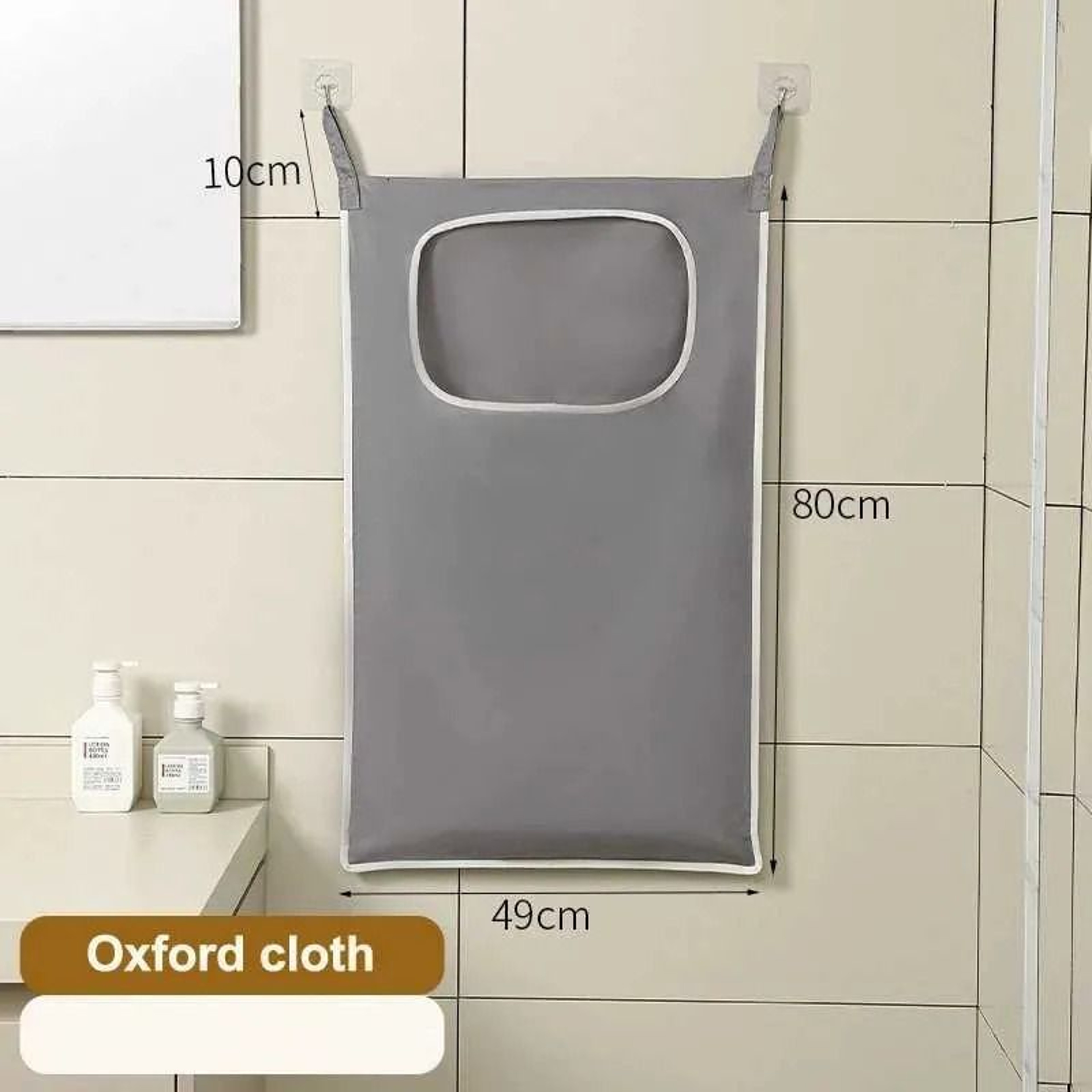 Hanging Laundry Basket Wall Mounted Dirty Clothes Storage Bag 1